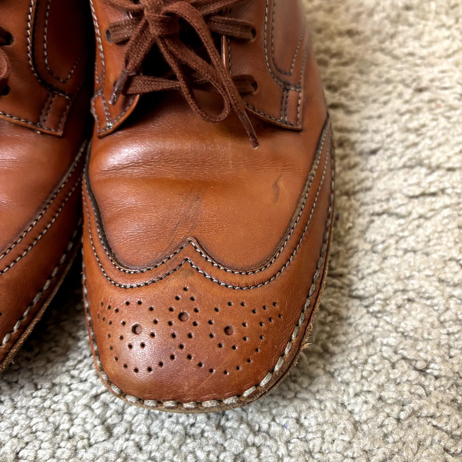 Tod's TOD'S Brown Leather Wingtip Brogues - Size 39 EU Men's Lace- Size US 7 / EU 40 - 4 Thumbnail