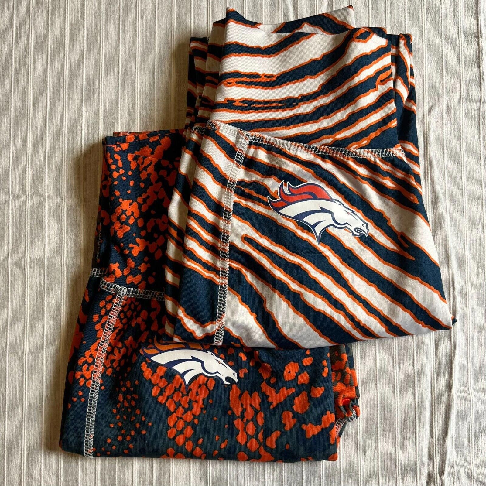NFL 2x VTG 90s Zubaz Yoga Pants Ladies XS Denver Broncos NFL Size 26" / US 2 / IT 38 - 1 Thumbnail
