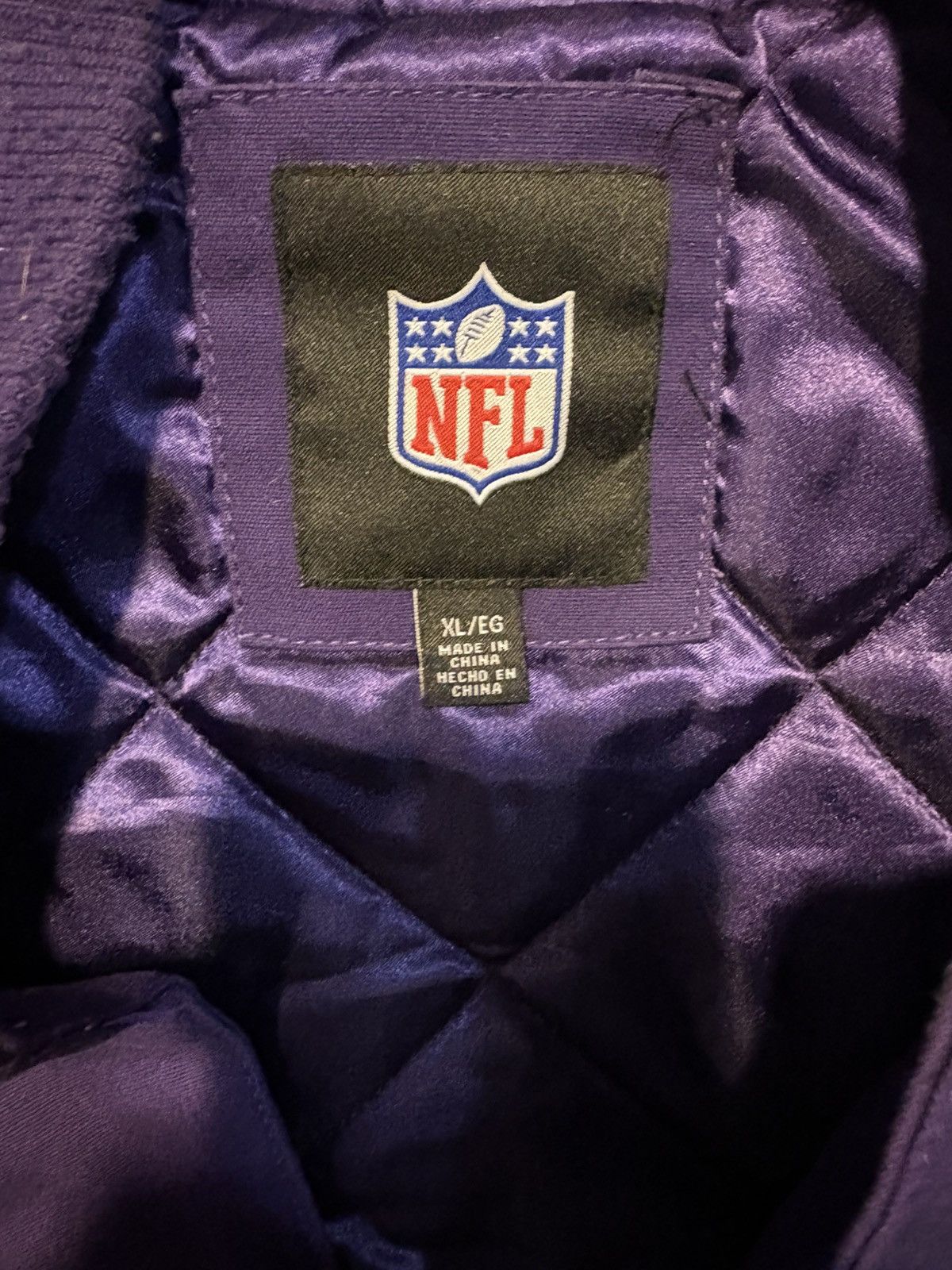 NFL 🔥Baltimore Ravens Varsity Bomber Jacket Super Bowl Champions Size US XL / EU 56 / 4 - 3 Thumbnail