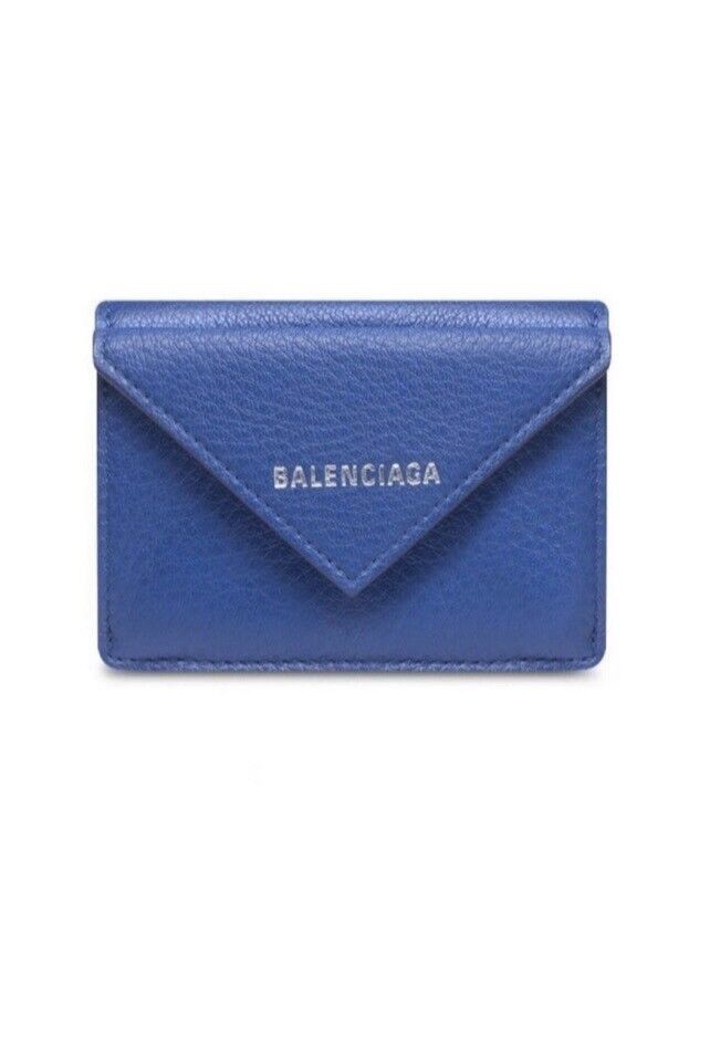 Balenciaga o1mt1gz1124 Size: OS / Papier Mini Wallet in Blue Size ONE SIZE - 1 Thumbnail
