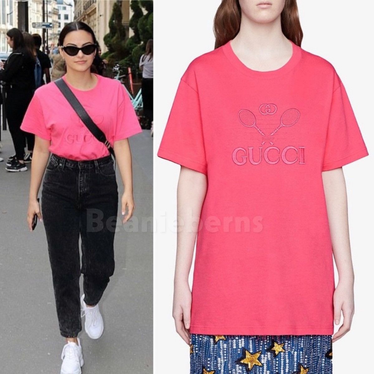 Gucci NWT Gucci T-Shirt Embroidered Tennis Cotton Jersey Tee Rose Size S / US 4 / IT 40 - 12 Thumbnail