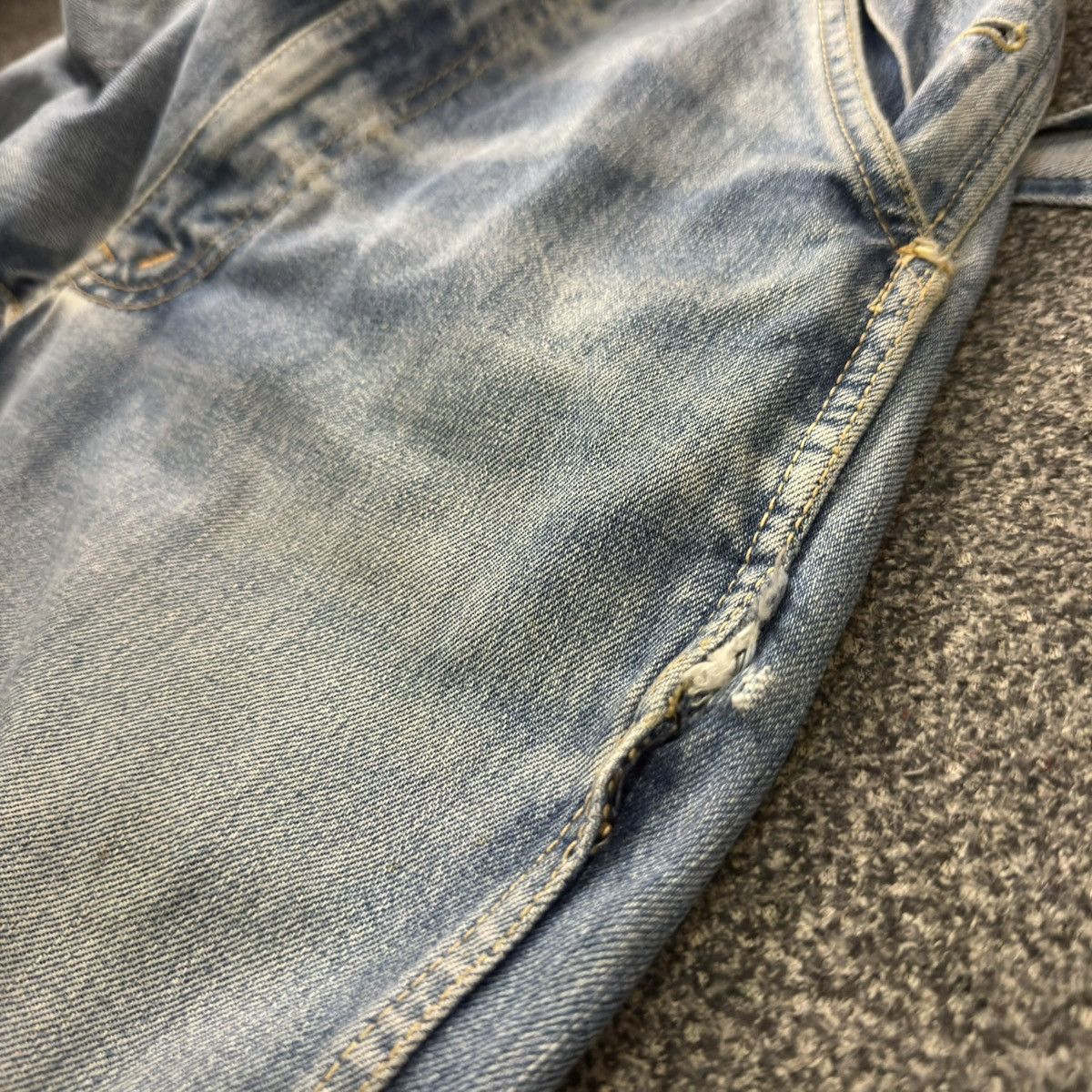 Japanese Brand Rare Vintage 70s Overall Houston Carpenter Washed Denim Size US 32 / EU 48 - 15 Thumbnail