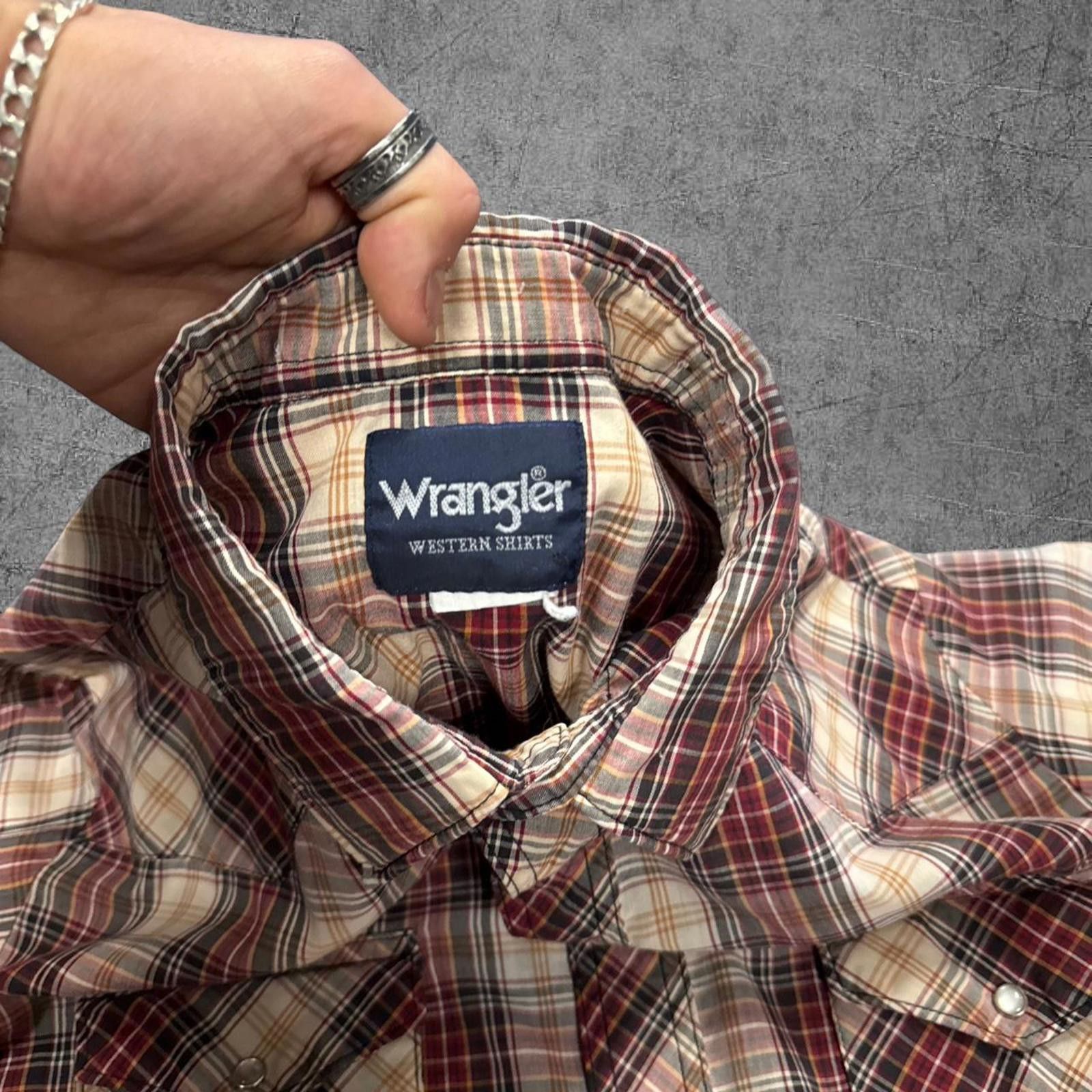 Wrangler Vintage Wrangler Plaid Western Pearl Snap Button Up Size US XL / EU 56 / 4 - 4 Thumbnail