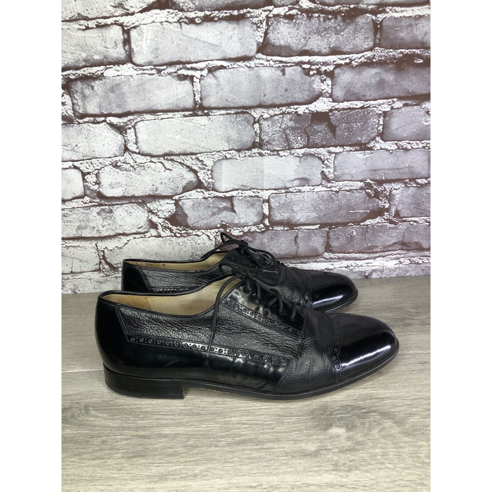 Mezlan Mezlan Cantabria Black Leather Cap Toe Oxfords Dress Shoes M Size US 10 / EU 43 - 3 Thumbnail