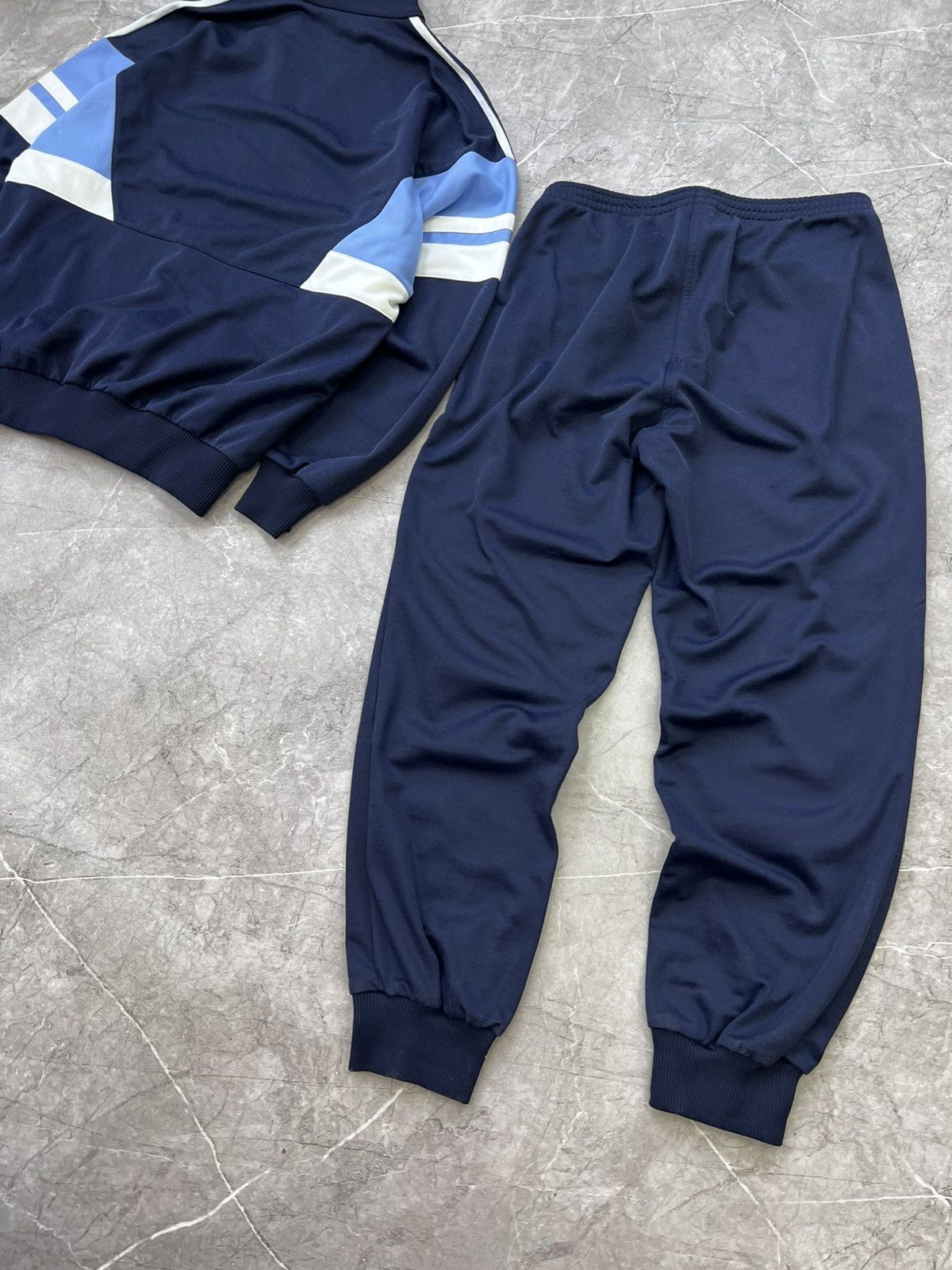 Designer × Vintage VINTAGE RETRO WEST GERMANY ADIDAS BLUE SUIT JACKET+pants Size US M / EU 48-50 / 2 - 11 Thumbnail