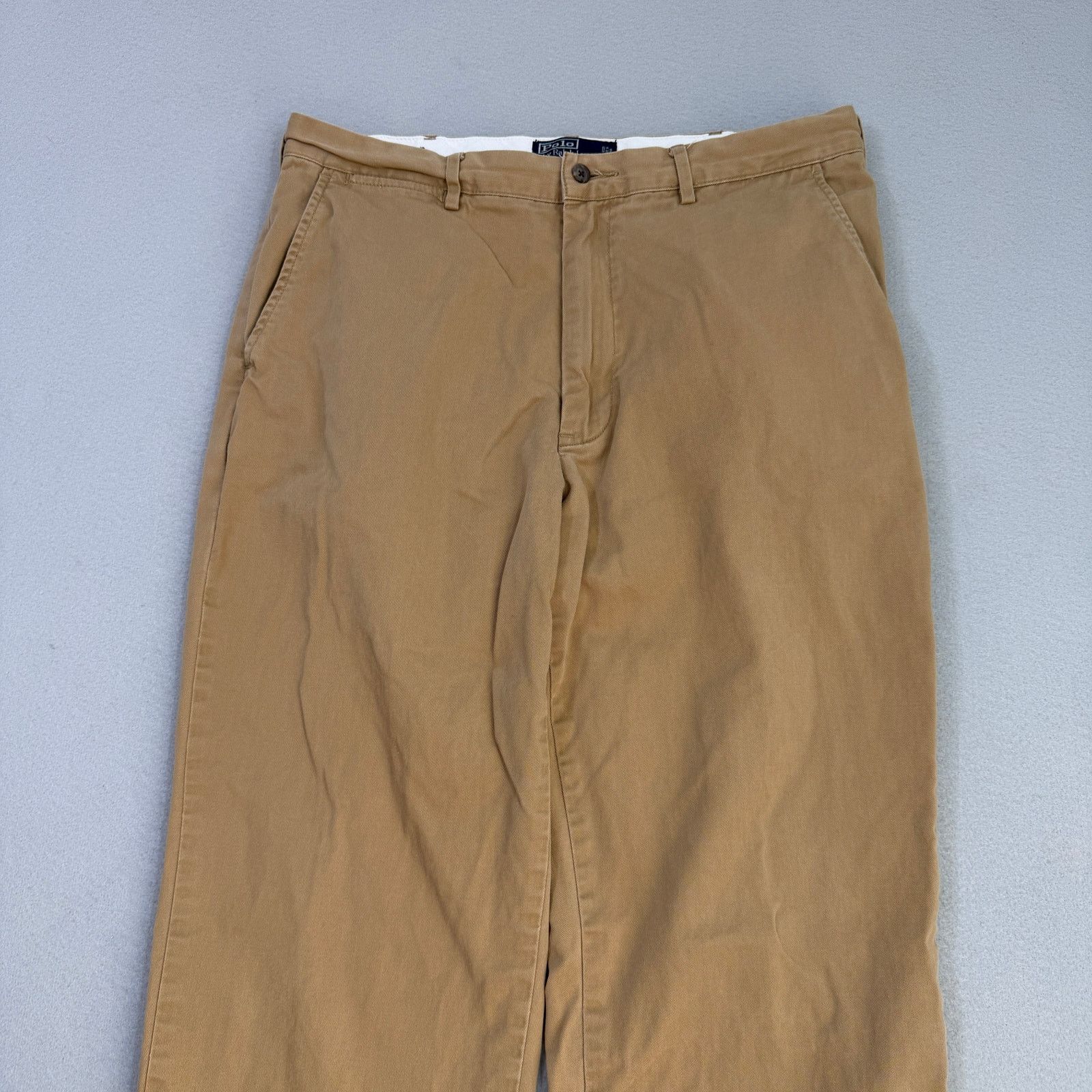 Polo Ralph Lauren Vintage Polo Ralph Lauren Chino Pants Men's 35x32 Tan Khaki Size US 35 - 2 Thumbnail