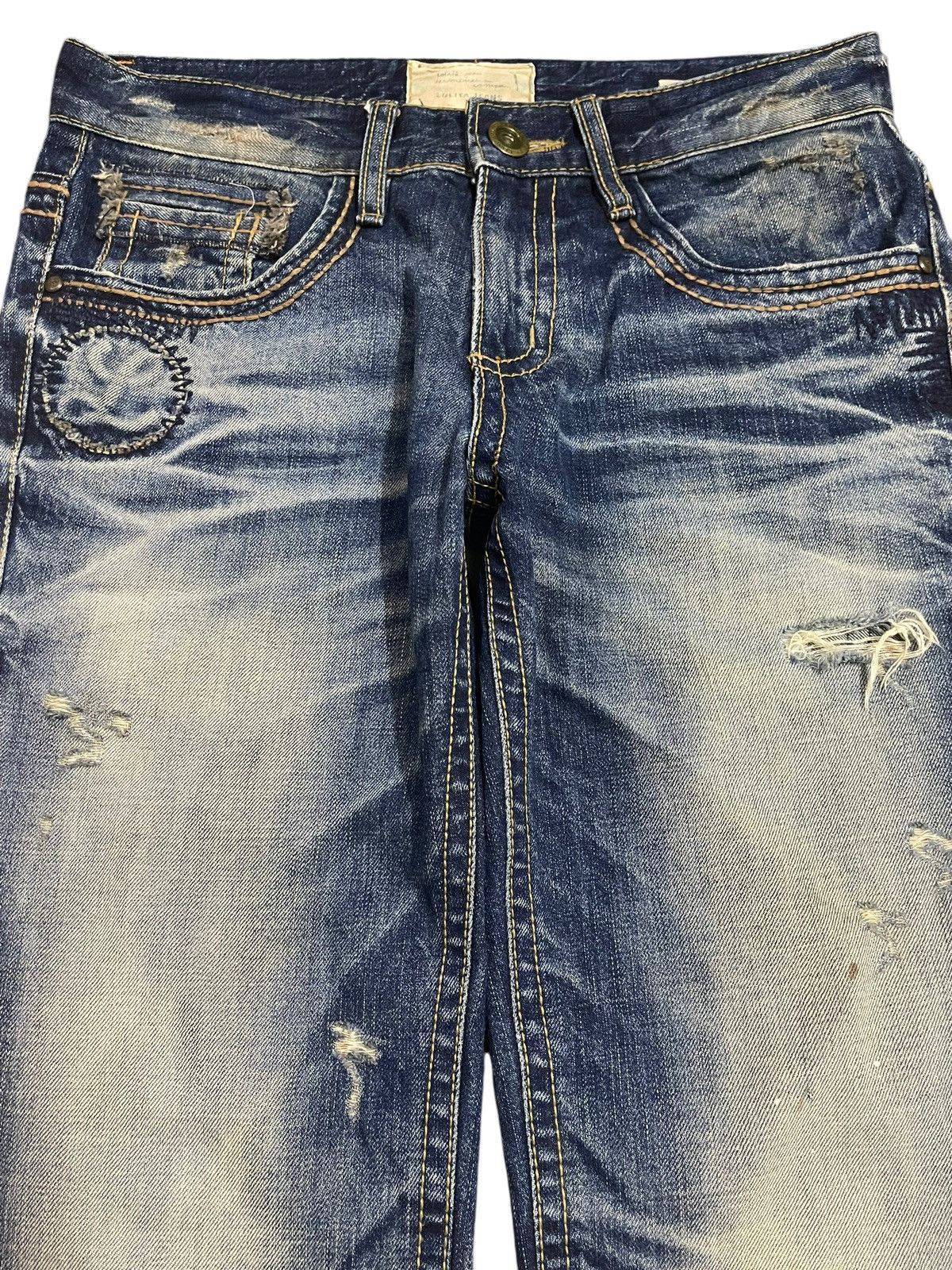 Tornado Mart Vintage Japanese Brand Faded Wash Distress Loose Jeans Size US 32 / EU 48 - 3 Thumbnail