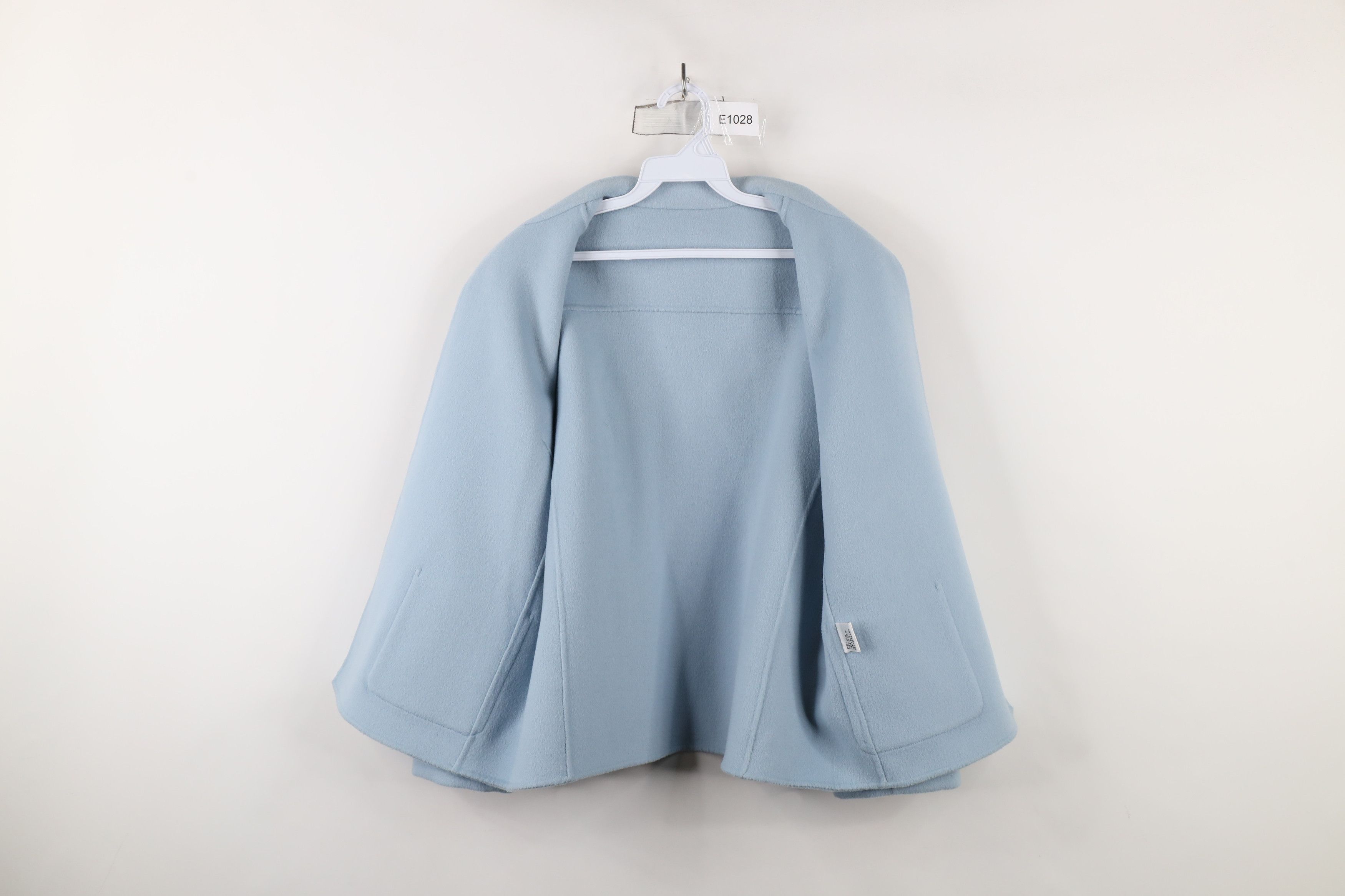 Vintage Vintage 90s Streetwear Wool Open Front Blazer Jacket Blue Size L / US 10 / IT 46 - 10 Thumbnail