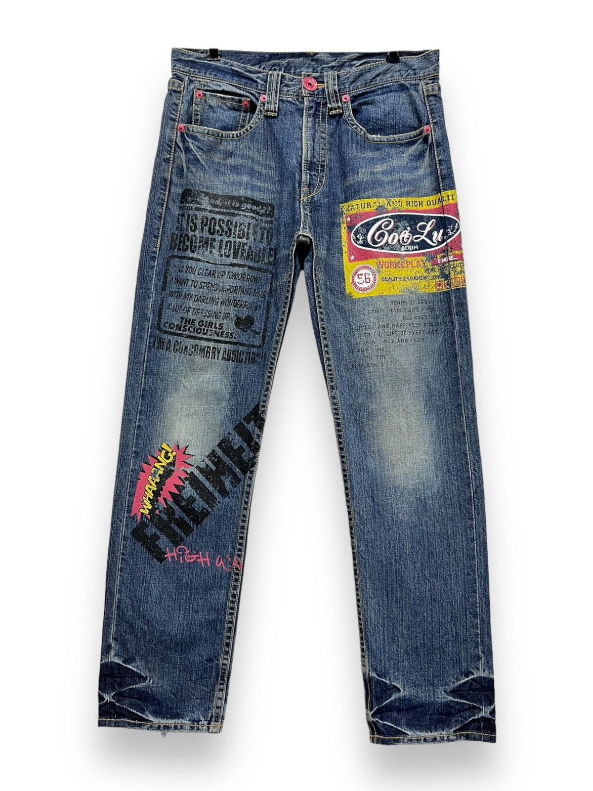 image of Hysteric Glamour x Vintage Fye 90’S Co&lu Classic Print Distressed Inspired By Hysteric in Blue (Si