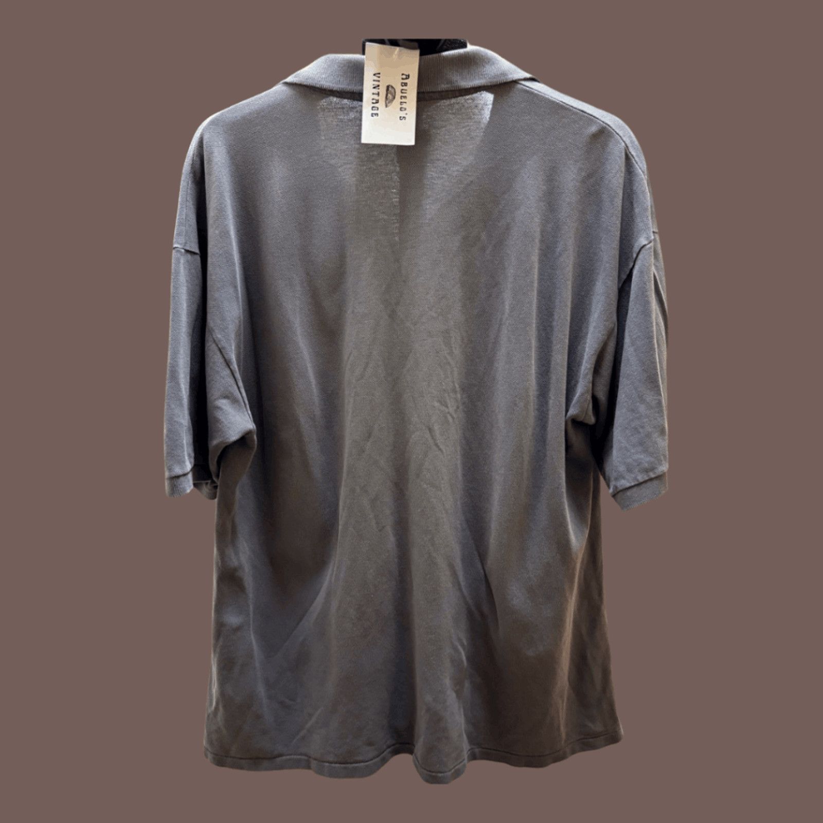 Vintage VTG Polo Shirt | Yellowstone Embroidered Gray | 90s Outdoor Size US XL / EU 56 / 4 - 4 Thumbnail