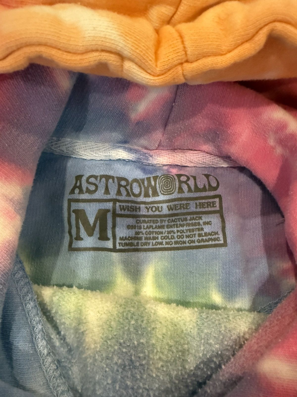 Travis Scott Astroworld Tie Dye Teddy Bear Hoodie Size US M / EU 48-50 / 2 - 3 Thumbnail