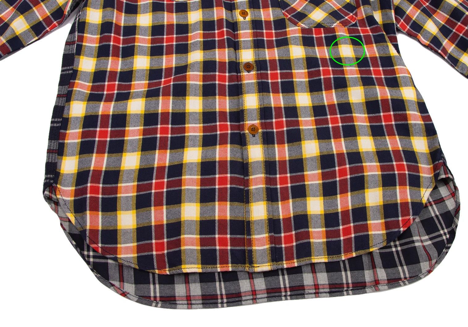 Junya Watanabe Checkered Flannel Shirt in Yellow and Red, Size XS Size US XS / EU 42 / 0 - 11 Thumbnail