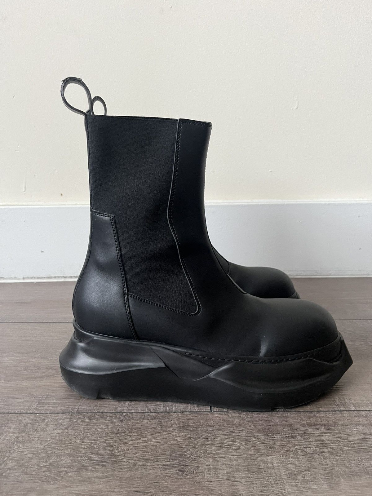 靴 Rick Owens DRKSHDW Beatle Abstract 44 DRKSHDW by Rick Owens - Beatle Abstract faux leather boots