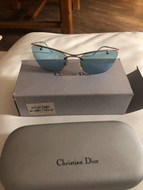 image of Christian Dior Monsieur x Dior Sunglasses Flash Mask Pop Shield Sport Bike Vintage in Blue, Men's