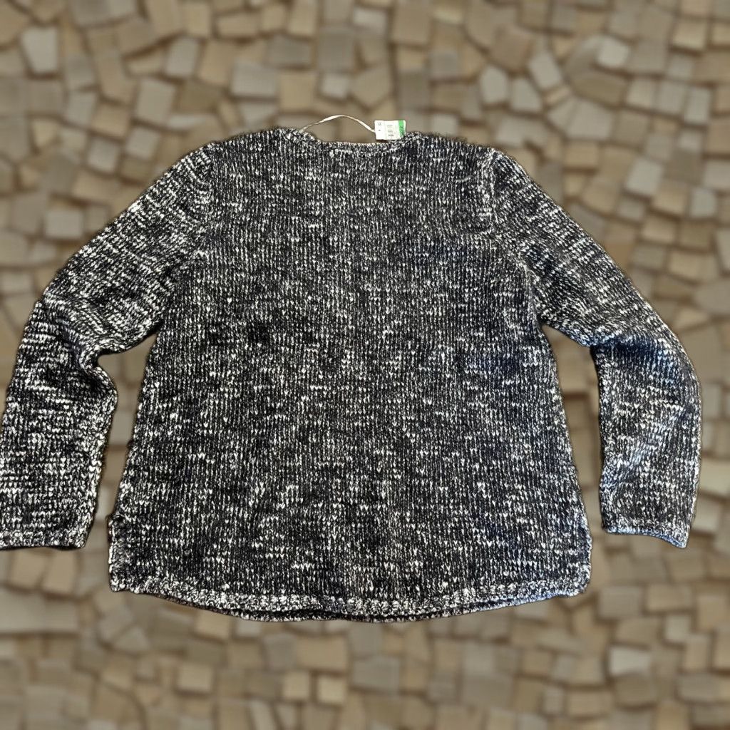 Vintage VINTAGE Style & Co. Sweater Shirt Women's Large Black White Sparkly Pullover NWT Size L / US 10 / IT 46 - 1 Thumbnail