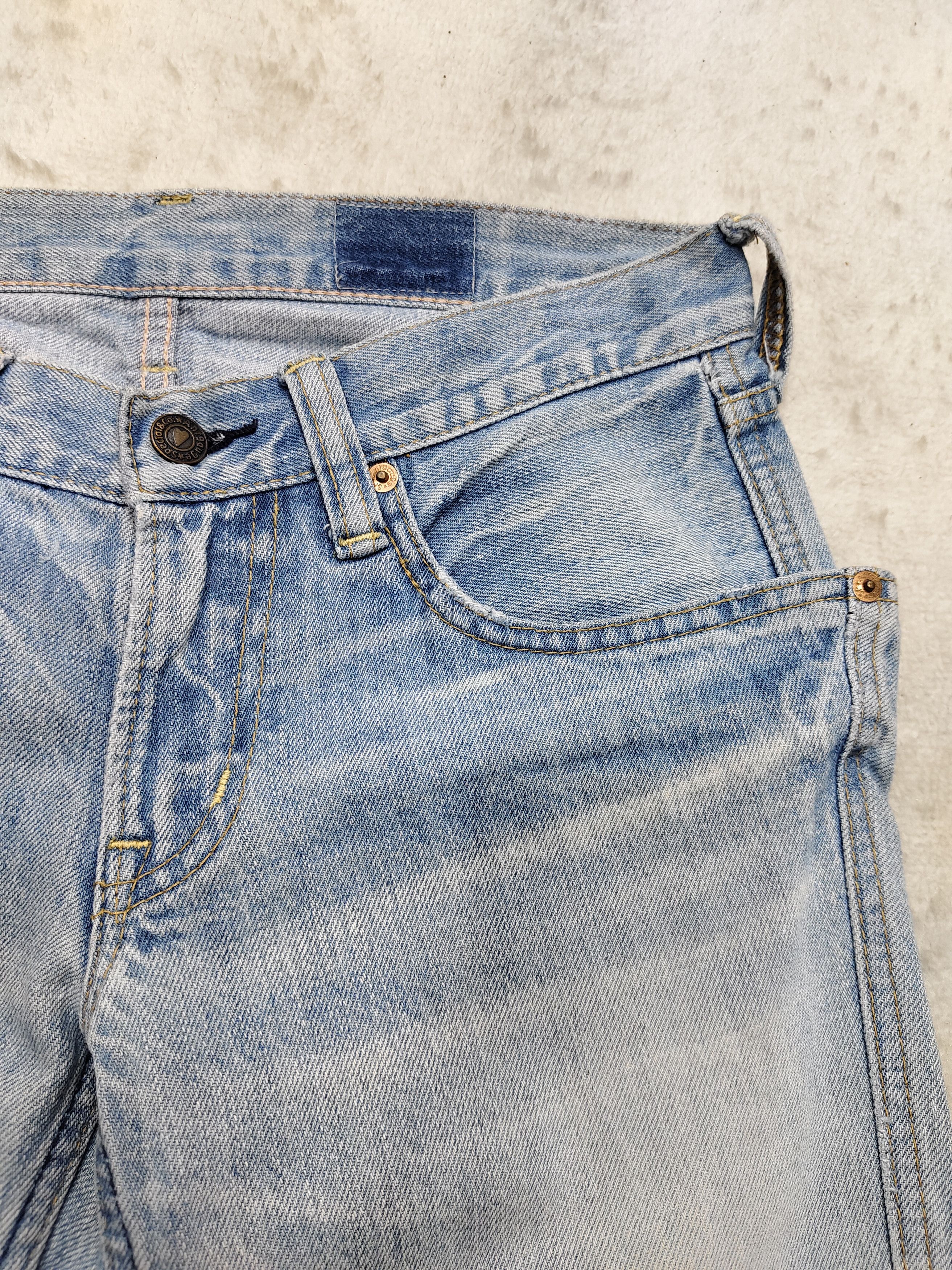 Japanese Brand SICK🇯🇵 Vtg Antgauge 🇯🇵Double Pocket Ripped Jeans Size 29" - 8 Thumbnail