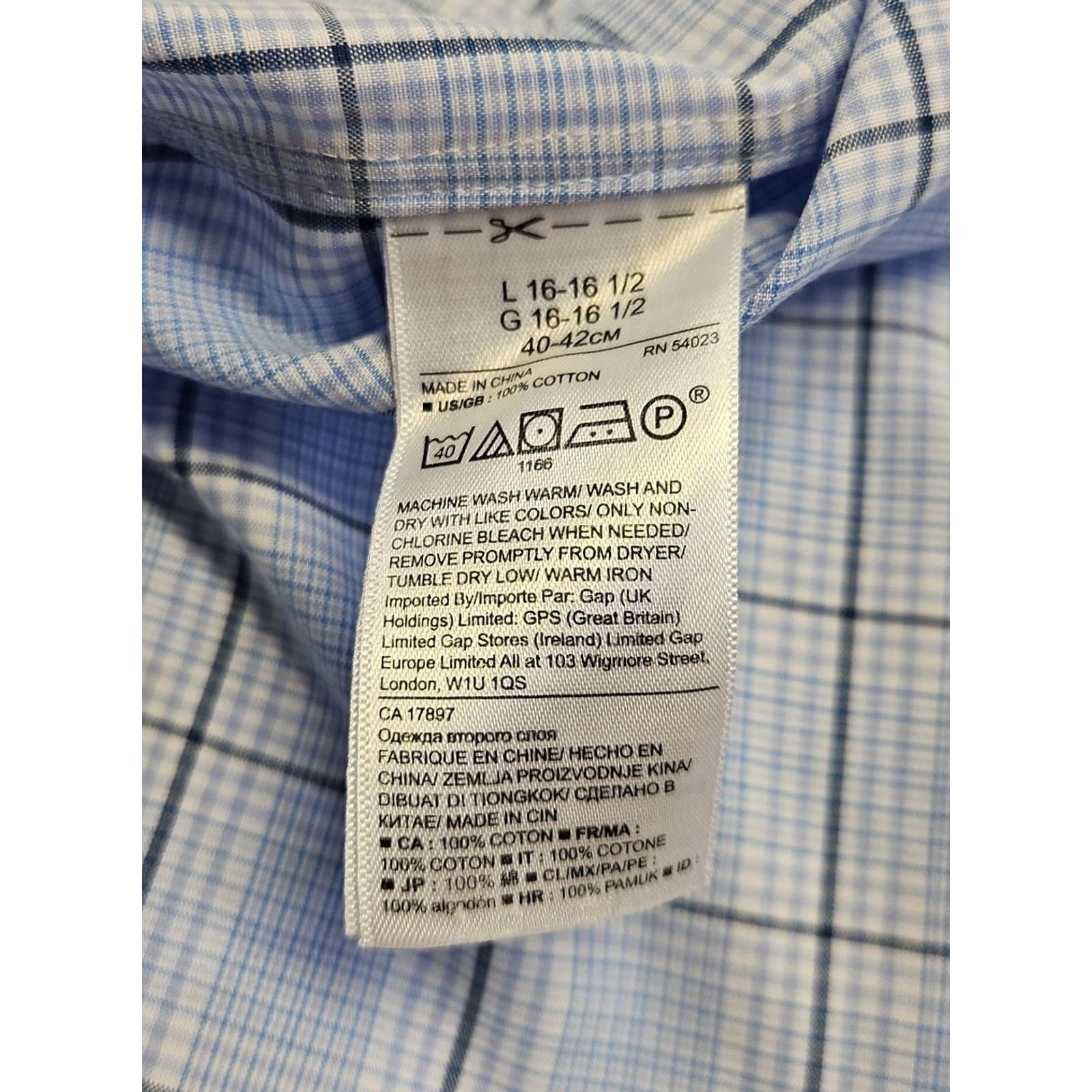 Banana Republic Banana Republic Blue Plaid Button-Up Shirt Slim Fit L Men Long Sleeve Casual Modern Geometric Plaid Size US L / EU 52-54 / 3 - 5 Thumbnail