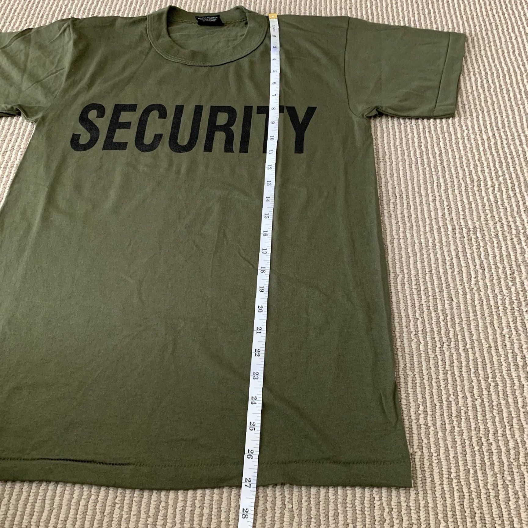 Rothco VINTAGE 80s Rothco Mens T-Shirt Short Sleeve Crew Neck Olive Green 50/50 Security Graphic Tee Mens Size US M / EU 48-50 / 2 - 8 Thumbnail