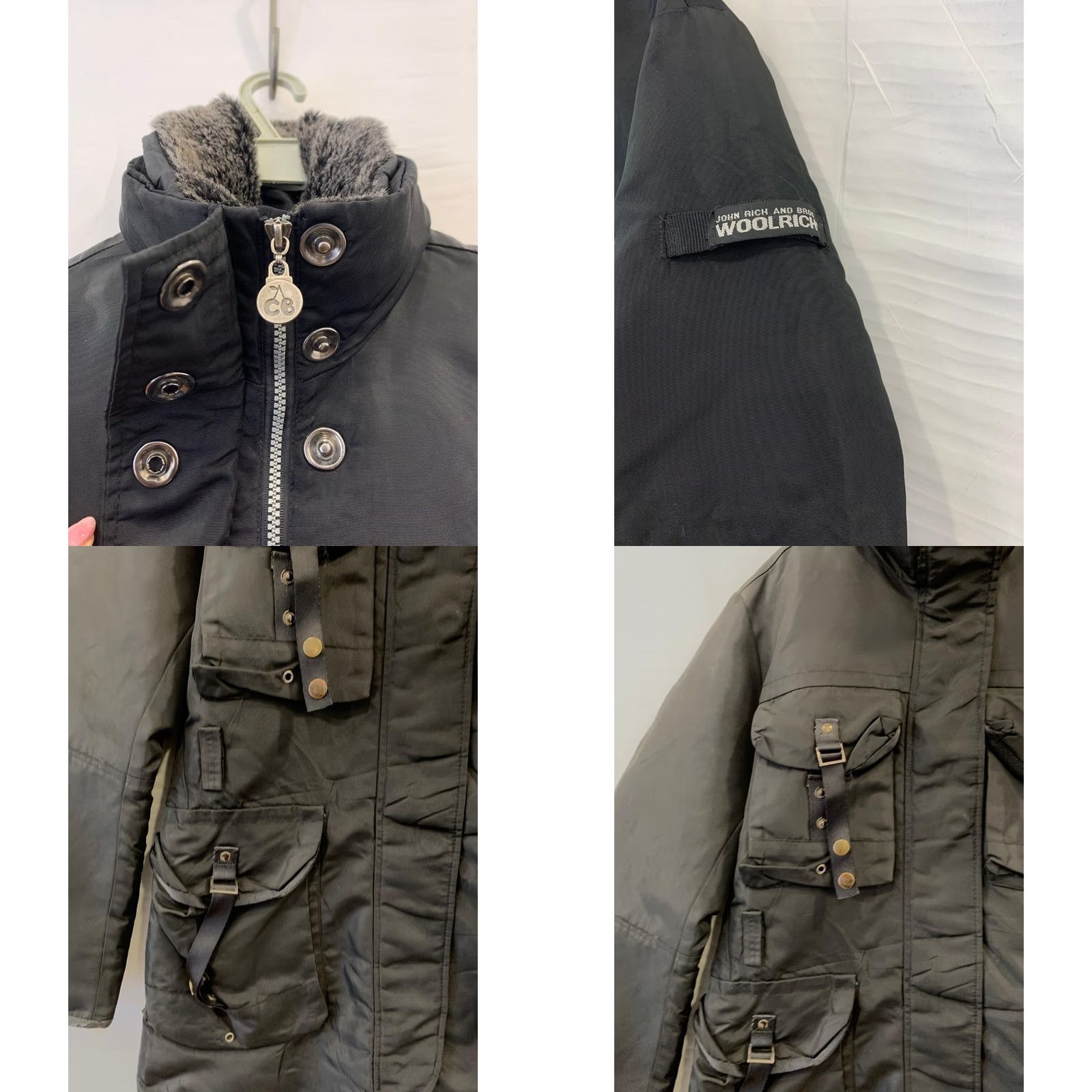 Vintage Woolrich John Rich & Bros Field Parka Jacket Black M / TG M Men Parka Size US M / EU 48-50 / 2 - 10 Thumbnail