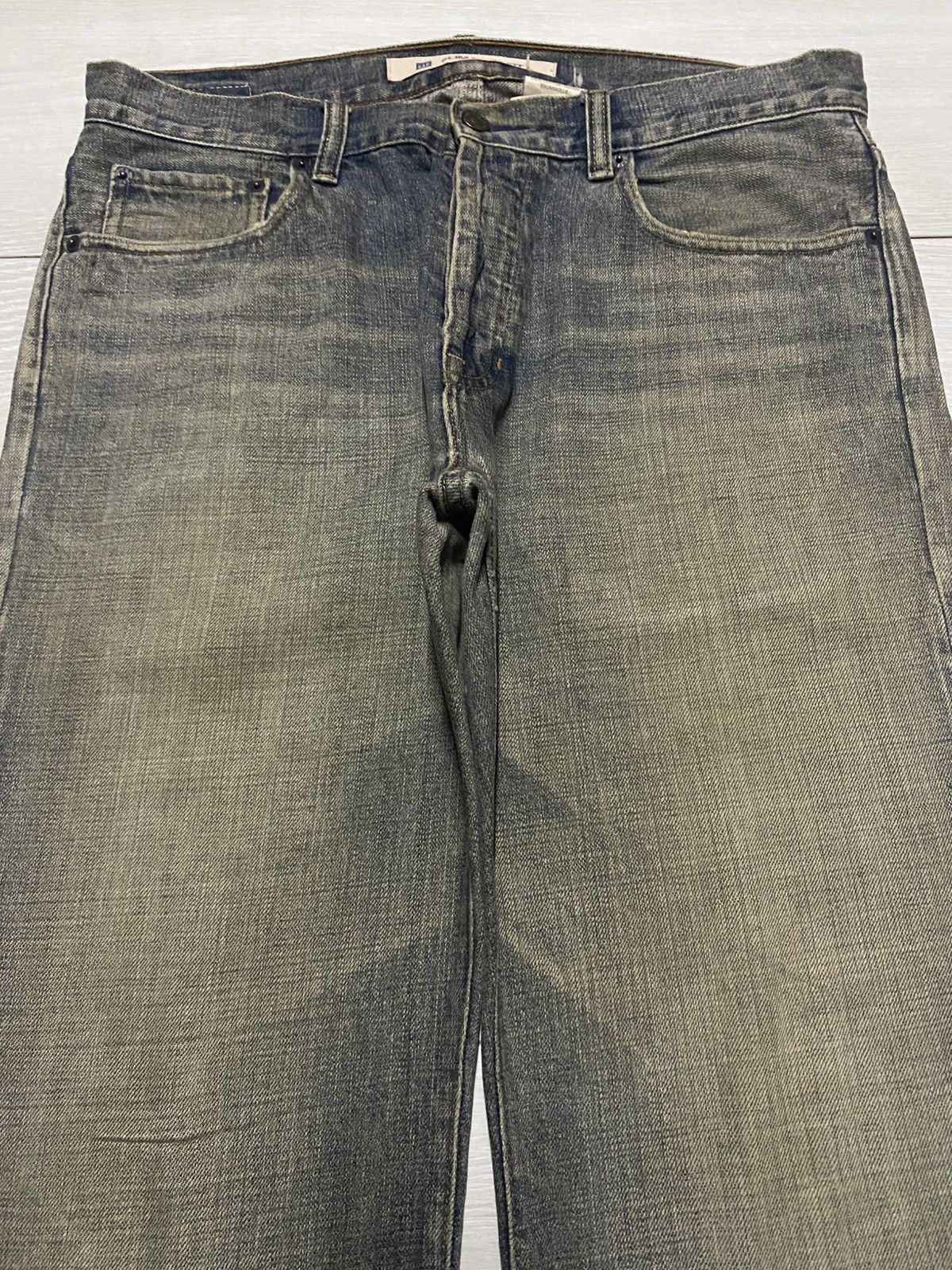Gap × Palace Vintage Gap Denim Distressed Mud Wash Bootcut Flare Jeans Size US 34 / EU 50 - 3 Thumbnail