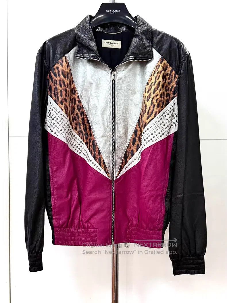 Saint Laurent Paris Saint Laurent Paris Crystal Leopard Print Jacket i Size US S / EU 44-46 / 1 - 1 Thumbnail