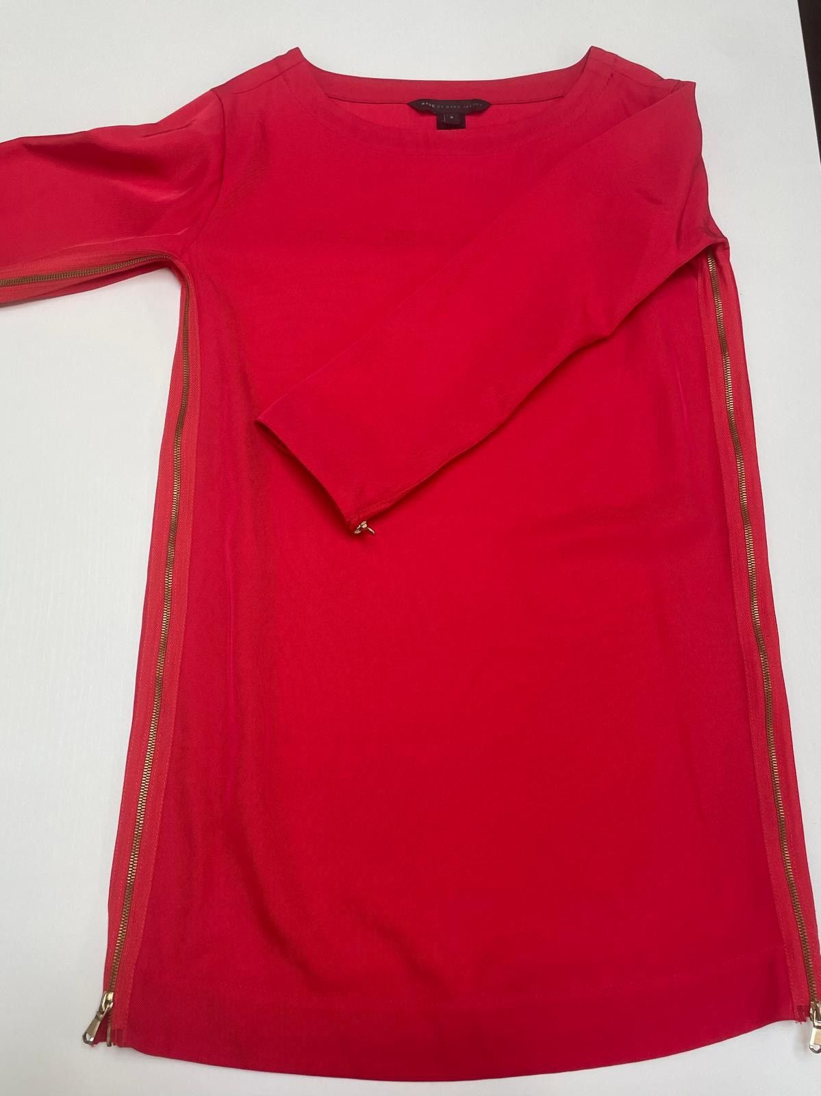Marc by Marc Jacobs Red mini dress with zipper trim Size S / US 4 / IT 40 - 4 Thumbnail