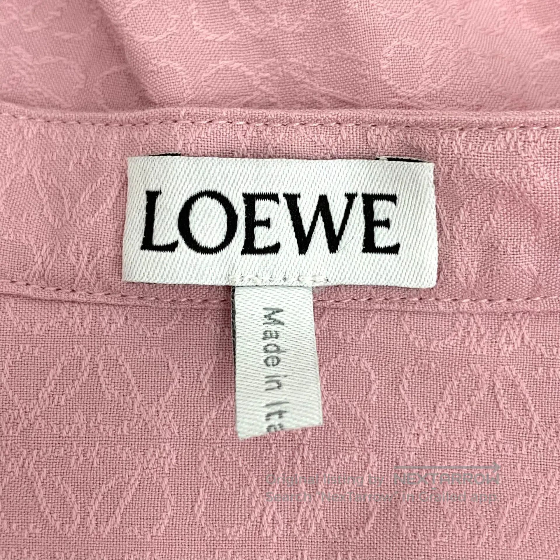 Loewe Loewe Pink logo dark pattern full print cotton hooded draw Size XXS / US 00 / IT 34 - 5 Thumbnail