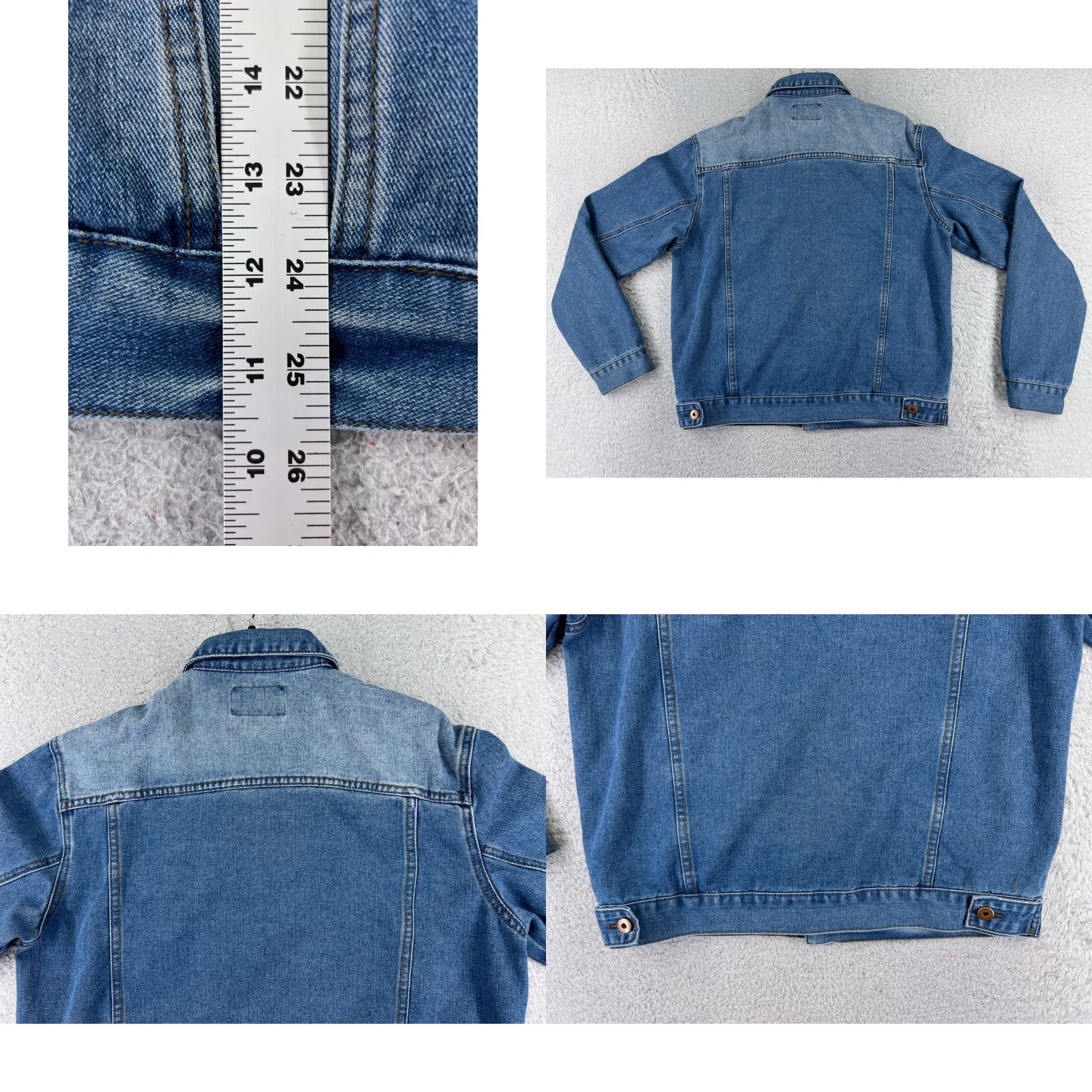 Lee VINTAGE Lee Jacket Womens L Blue Denim Trucker 100% Cotton Pockets 70's Theme American Music Basic Jacket Size L / US 10 / IT 46 - 9 Thumbnail
