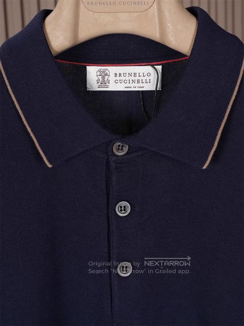 Brunello Cucinelli Brunello Cucinelli Men's Spring/Summer Long Sleeve Polo Size US M / EU 48-50 / 2 - 3 Thumbnail