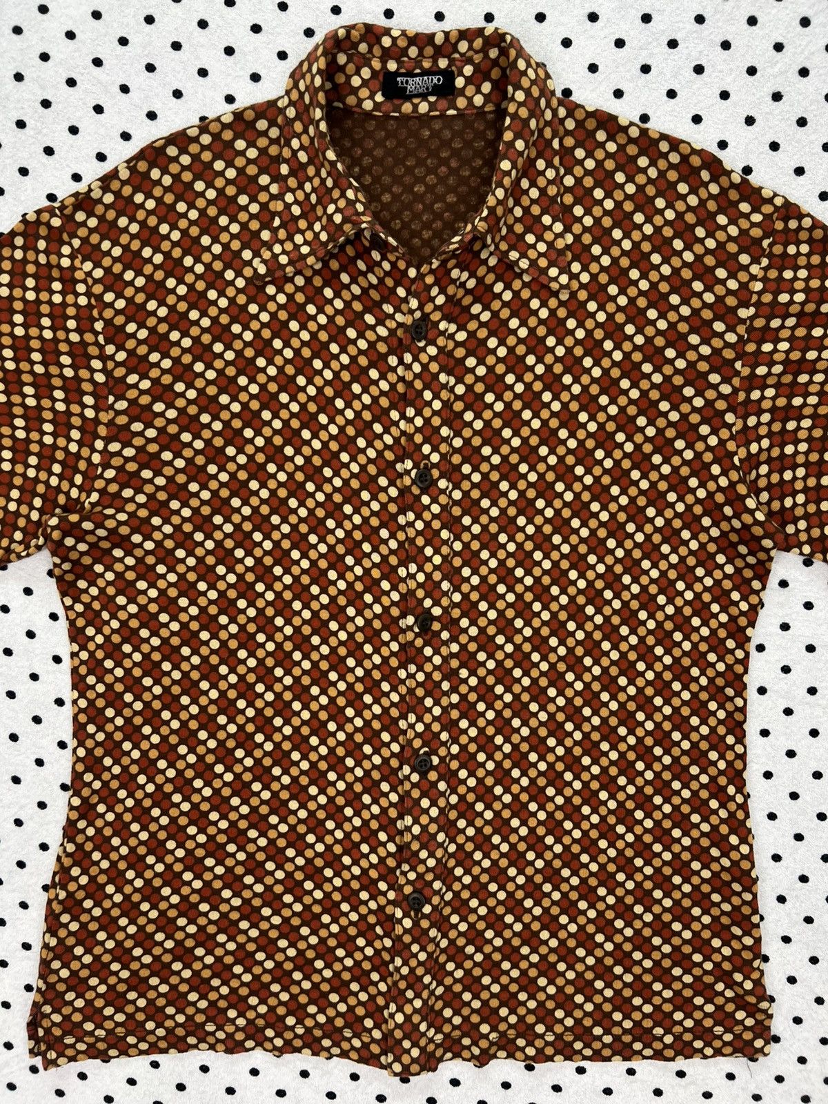 Tornado Mart Tornado Mart Polka Dot Button Up Shirt Size US S / EU 44-46 / 1 - 3 Thumbnail