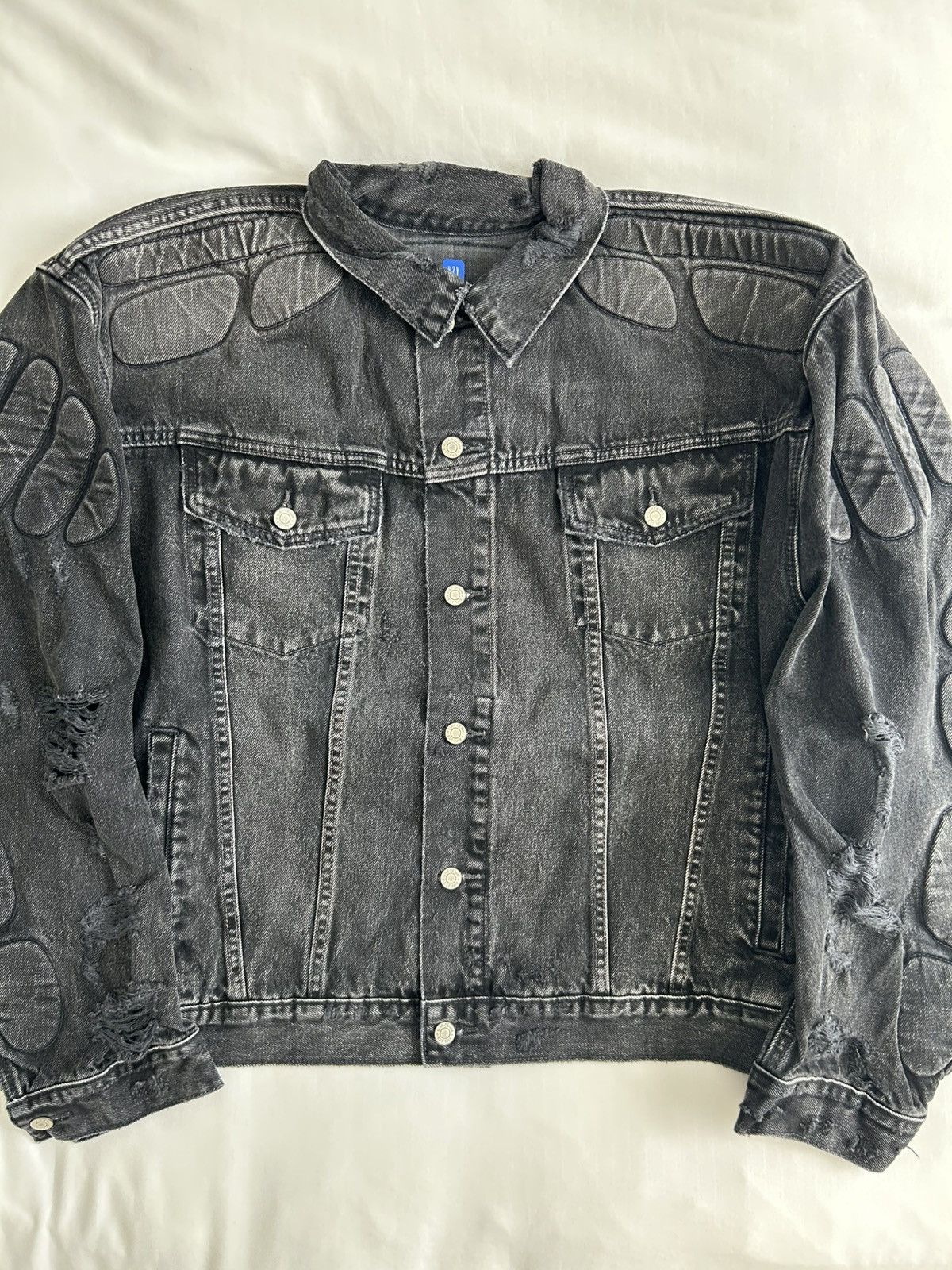 ジャケット・アウター Yeezy gap denim jacket yzy XS grey USA Yeezy Gap Padded Denim Jacket Grey Wash Size XS | eBay