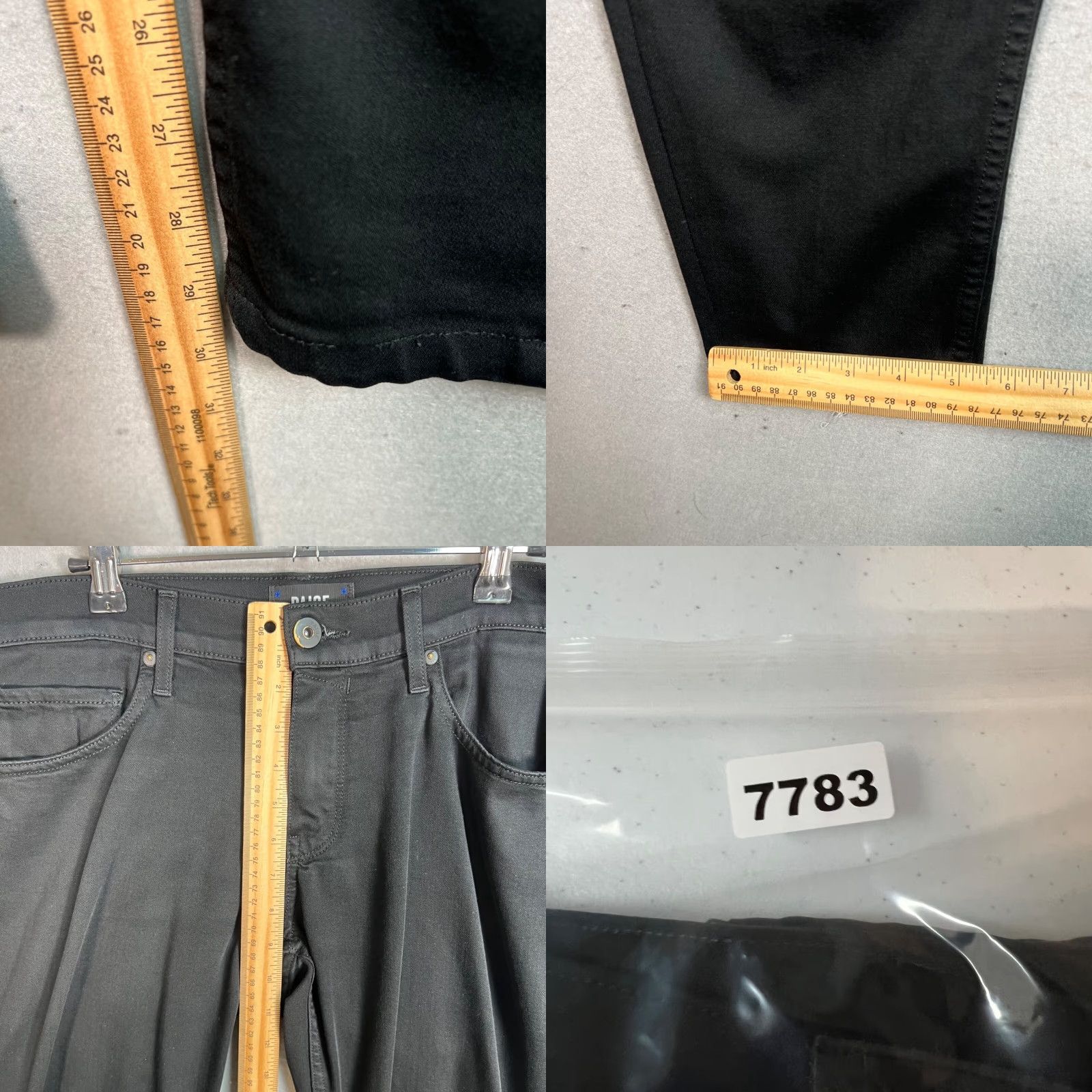 Paige VINTAGE Paige Womens Jeans Main Selling Point Black Slim Fit 31 Dark Denim Tapered Pants Women 31 Black Size 24" / US 00 / IT 34 - 8 Thumbnail