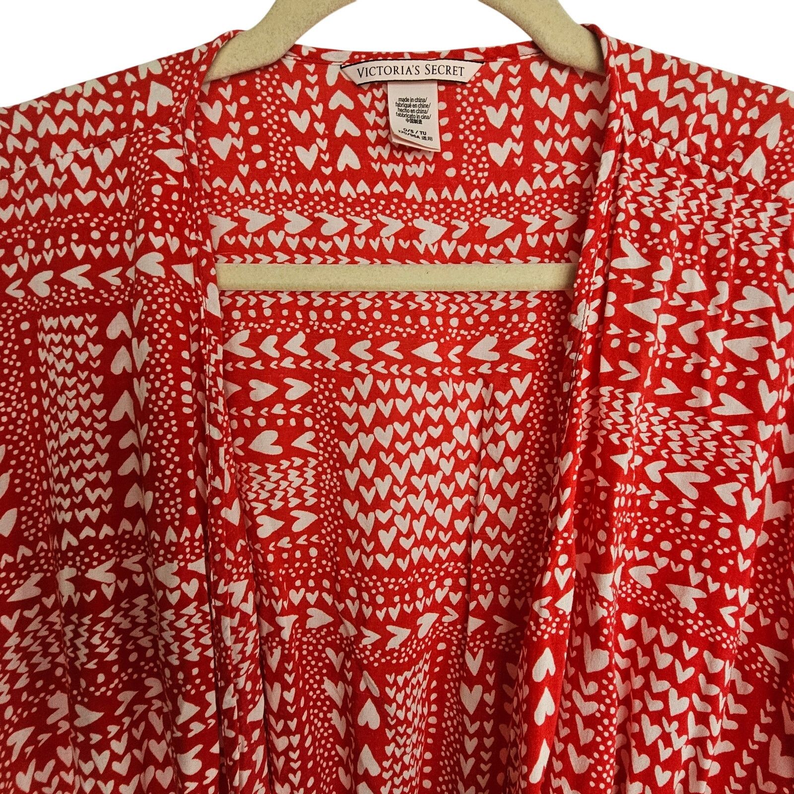 Victoria's Secret Victorias Secret Heart Kimono OS Cover Up Romantic Sheer Size ONE SIZE - 2 Thumbnail