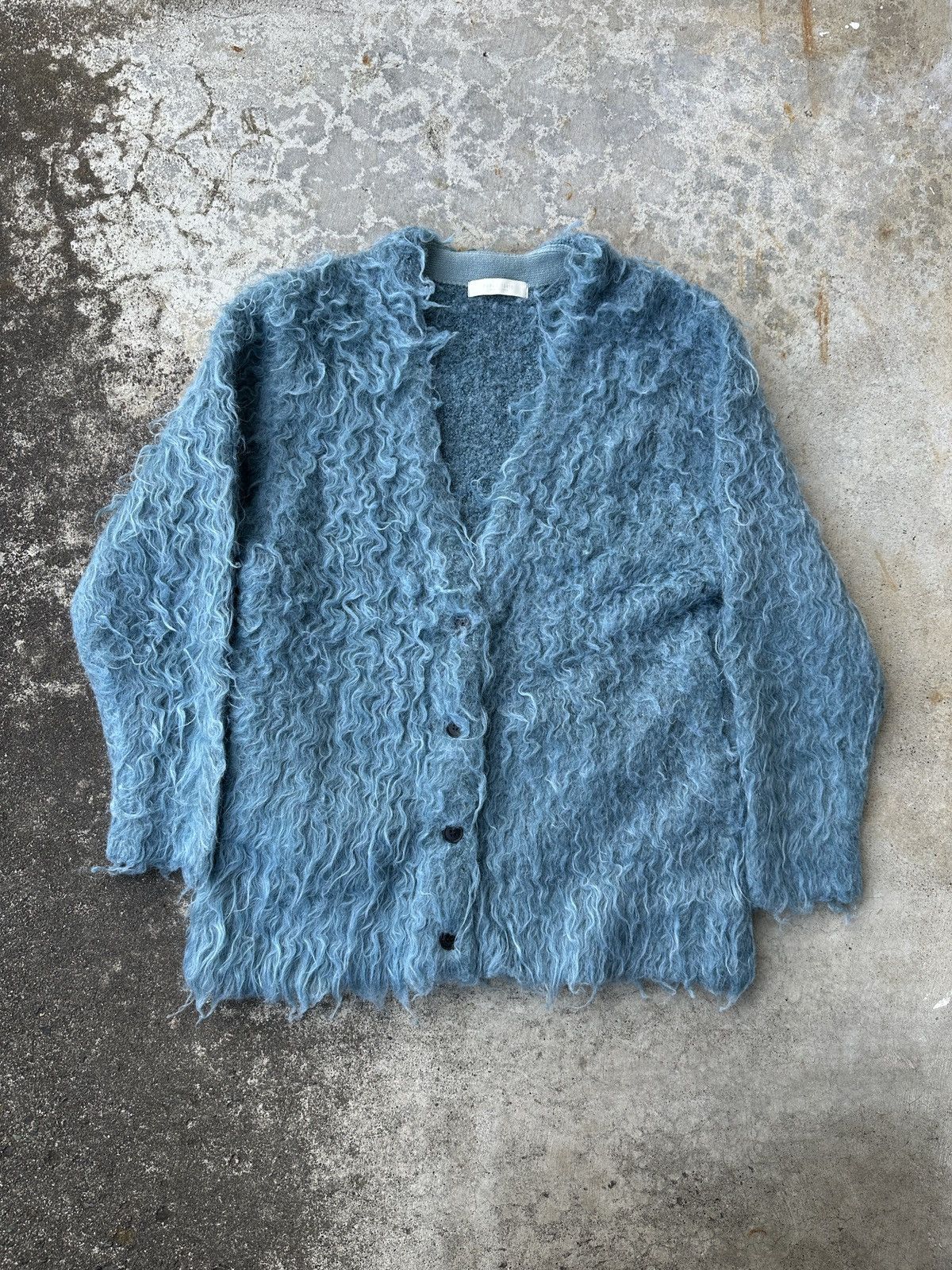 Japanese Brand Shaggy Public Tokyo Fur Mohair curly monster kurt cardigan Size US L / EU 52-54 / 3 - 1 Thumbnail
