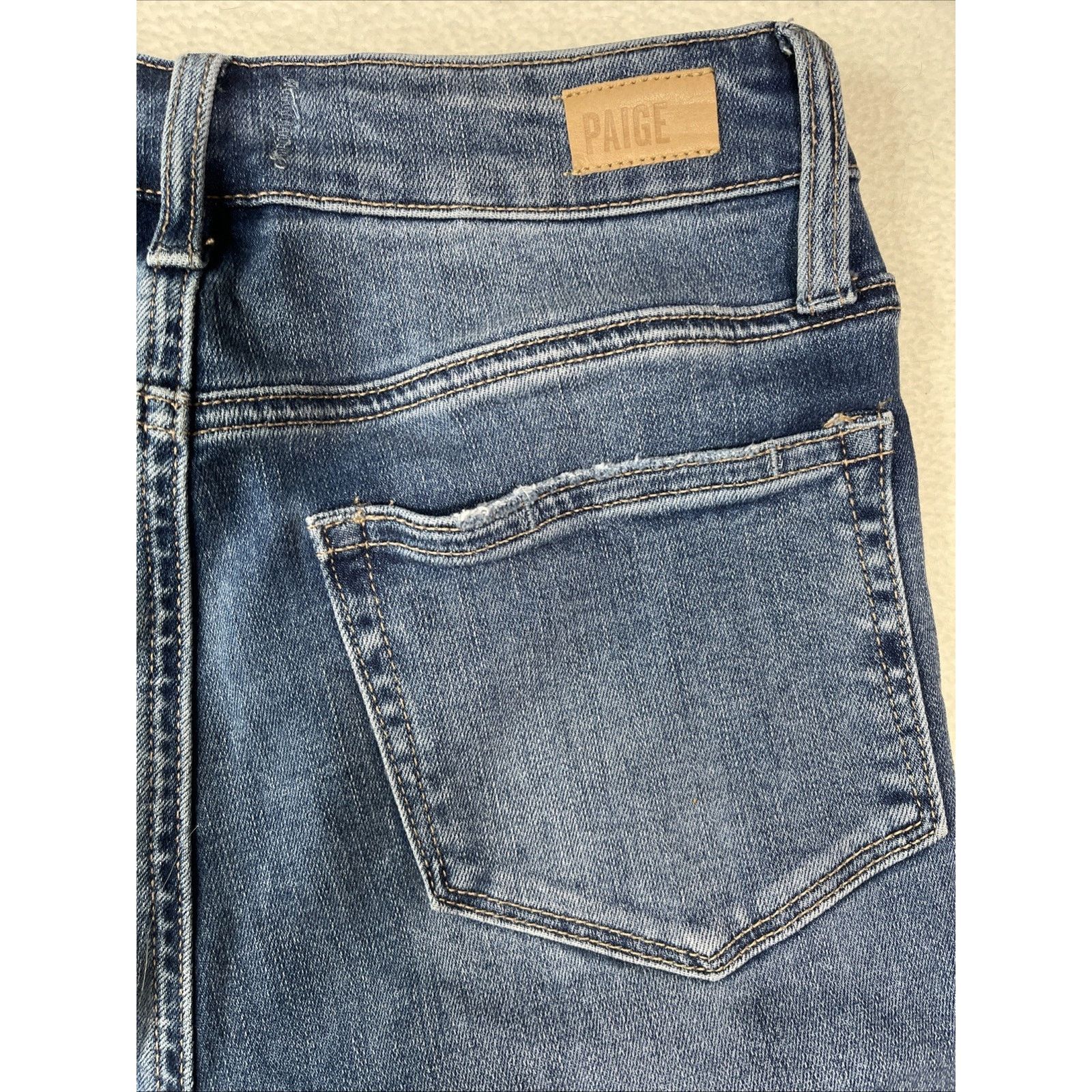 Paige Paige Margot Skinny Frayed Fly Denim Buttonfly Jean Size 25 Size 25" / US 0 / IT 36 - 6 Thumbnail