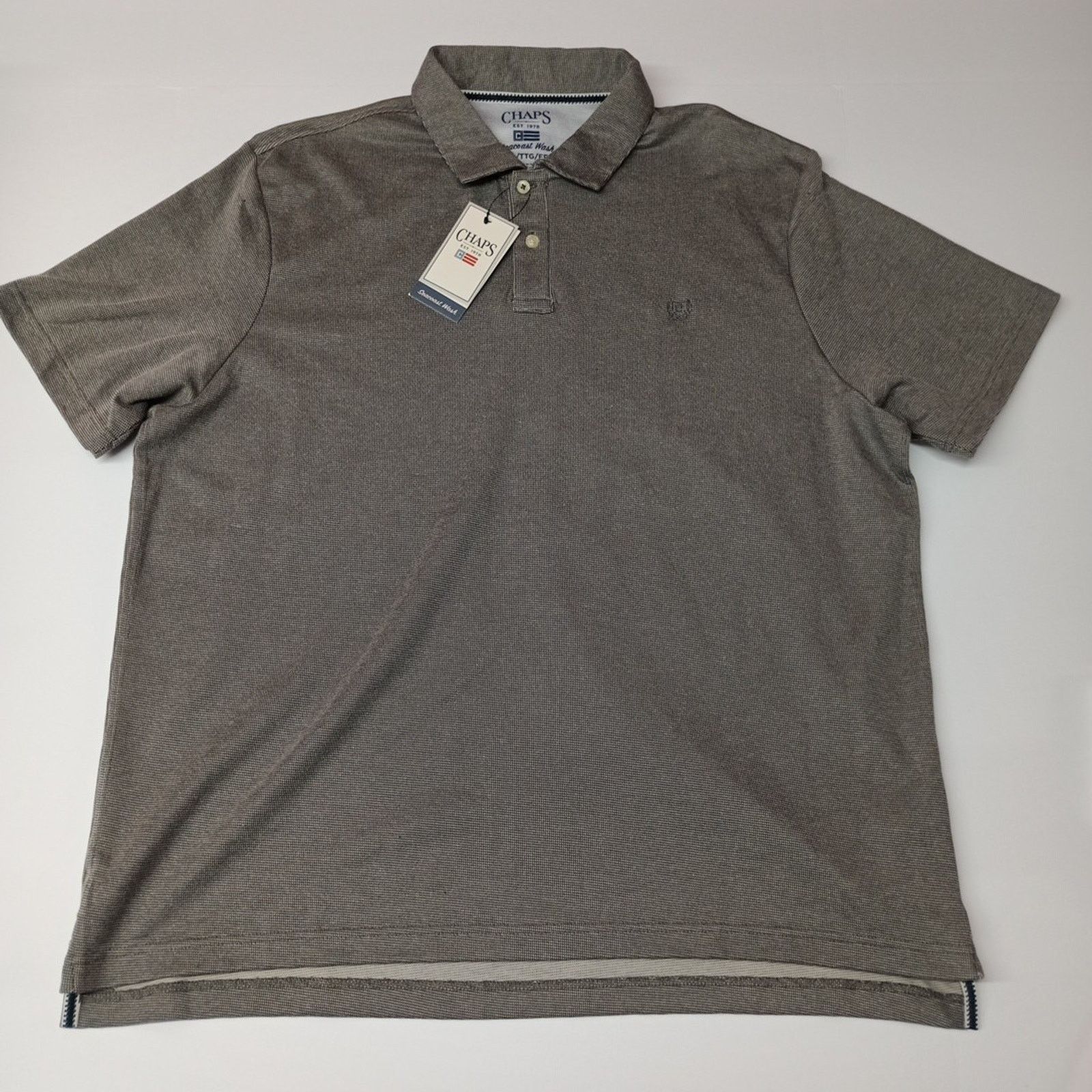 Chaps Chaps Rockland Textured Polo Shirt Men's Size 2XL Gray Size US XXL / EU 58 / 5 - 1 Thumbnail