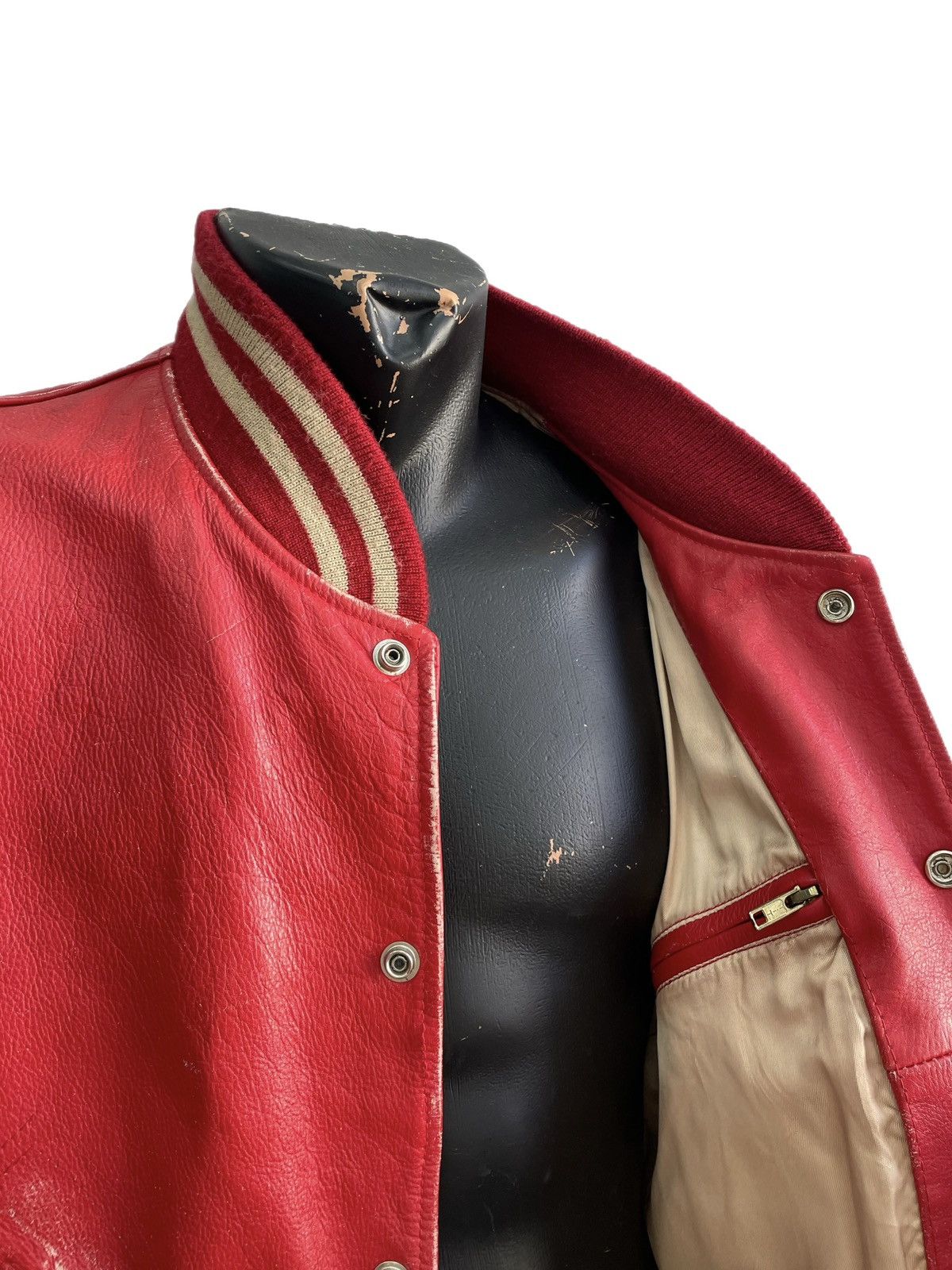 Lee Vintage retro leather lee storm rider Trevor varsity jacket Size US M / EU 48-50 / 2 - 6 Thumbnail