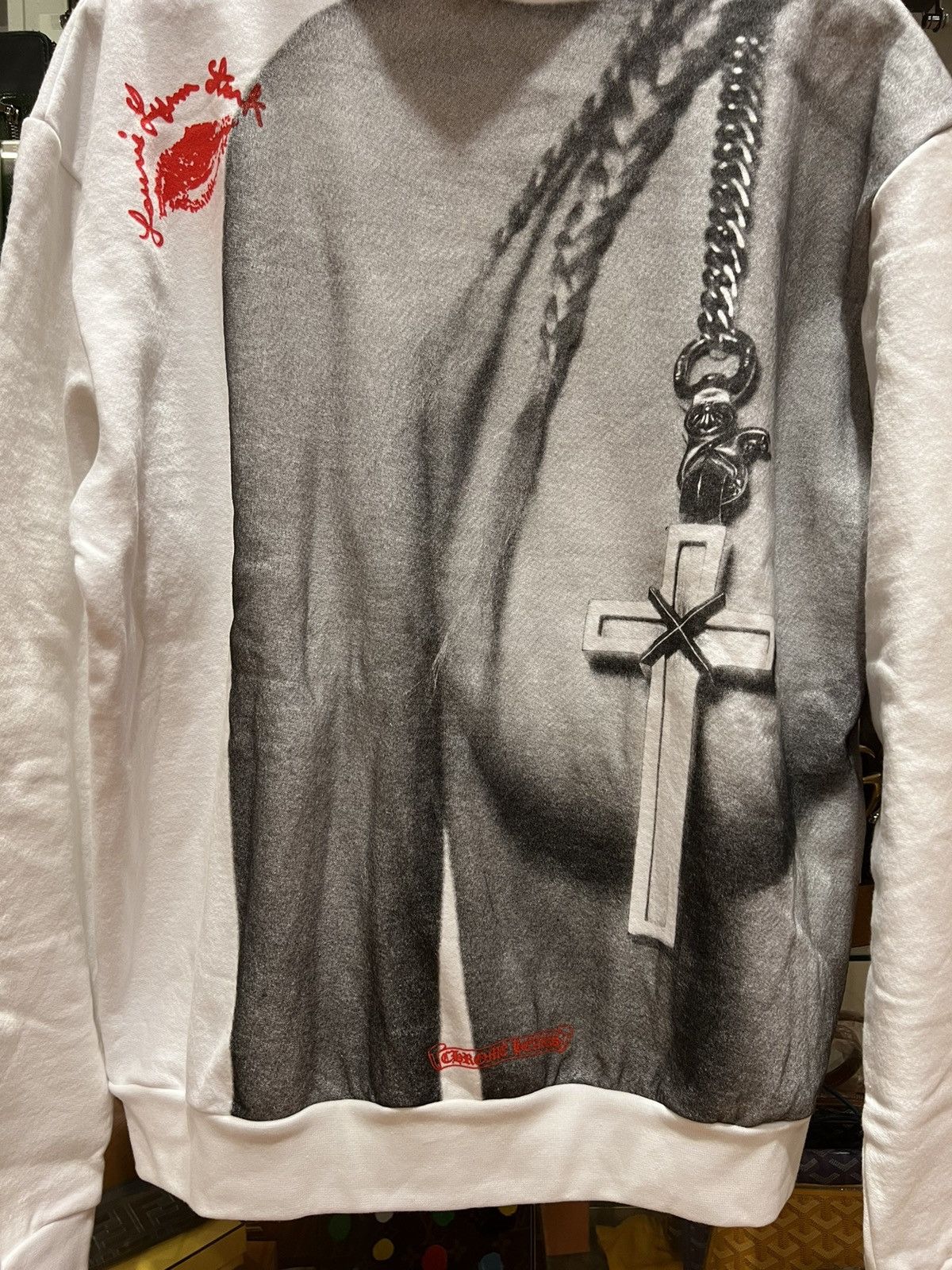 ★クロムハーツ★ Laurie Lynn Stark Love You Photo Hoodie Laurie Lynn Stark 'Love You' Chrome Hearts Hoodies Brand new