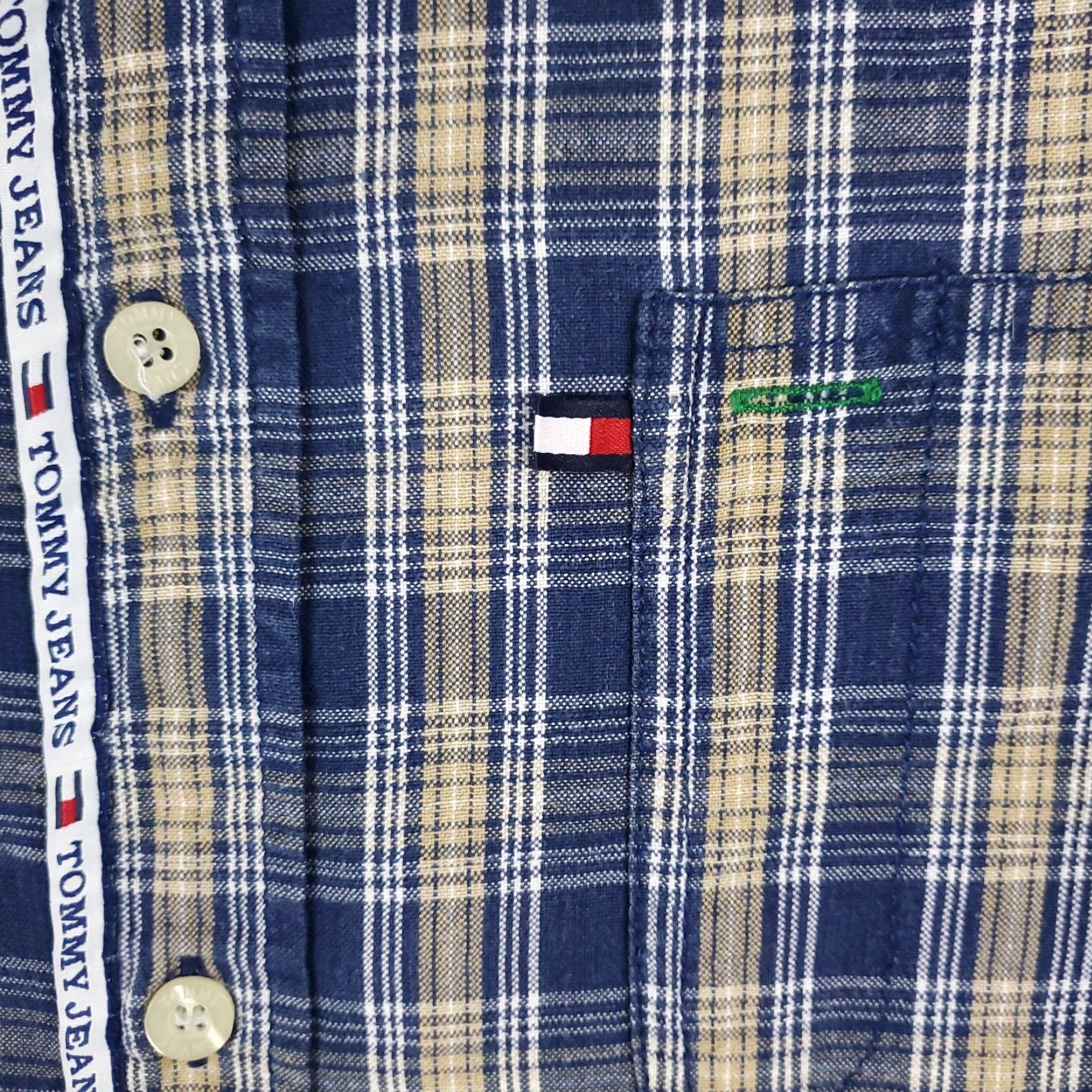 Tommy Hilfiger Tommy Hilfiger Shirt Mens XL Blue Plaid Button-Up Long Sleeve Cotton Mens Size US XL / EU 56 / 4 - 2 Thumbnail