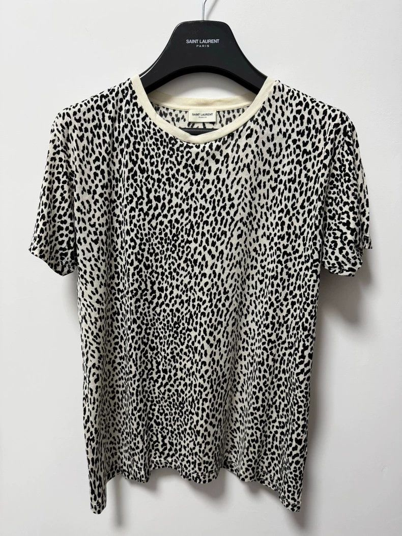 Saint Laurent Paris saint Laurent paris15ss full printed white leopard print s Size US L / EU 52-54 / 3 - 1 Thumbnail