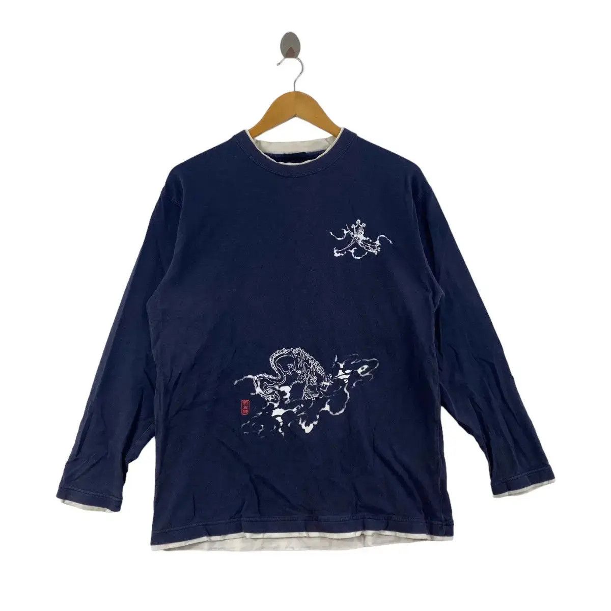 Vintage JAPAN TRADITIONAL DRAGON RYU Goddess Tee Shirt Size US L / EU 52-54 / 3 - 1 Thumbnail