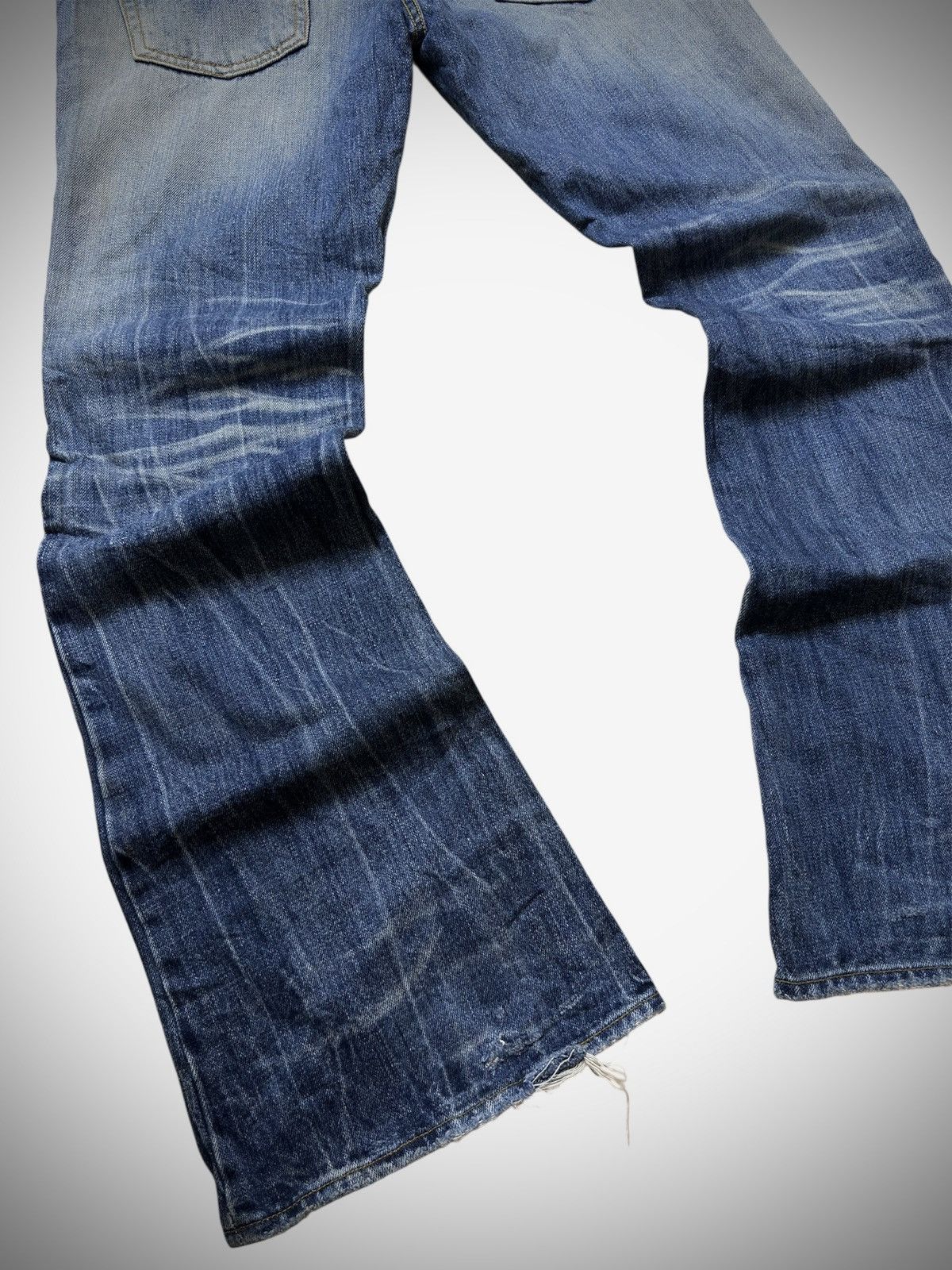 GOA 2000’s G.O.A - Distressed Flared Jeans Size US 31 - 10 Thumbnail