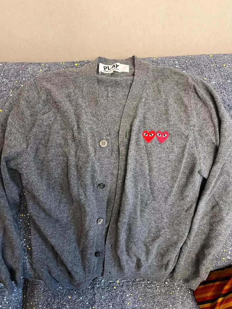 Comme des Garcons Comme Des Garcons Little Red Heart Cardigan; Classic Cardi Size M / US 6-8 / IT 42-44 - 1 Thumbnail