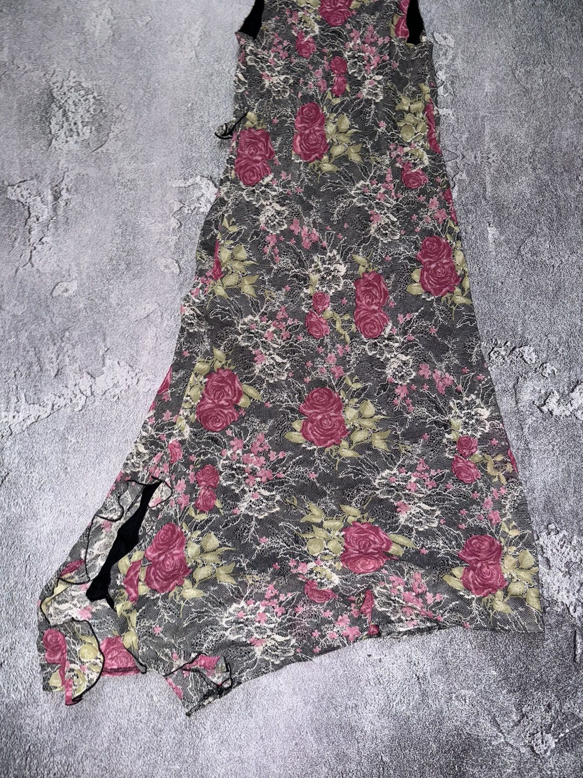 Jean Paul Gaultier × Vintage Mesh dress all printed flowers like motiv Jean Paul Gaultier Size M / US 6-8 / IT 42-44 - 12 Thumbnail