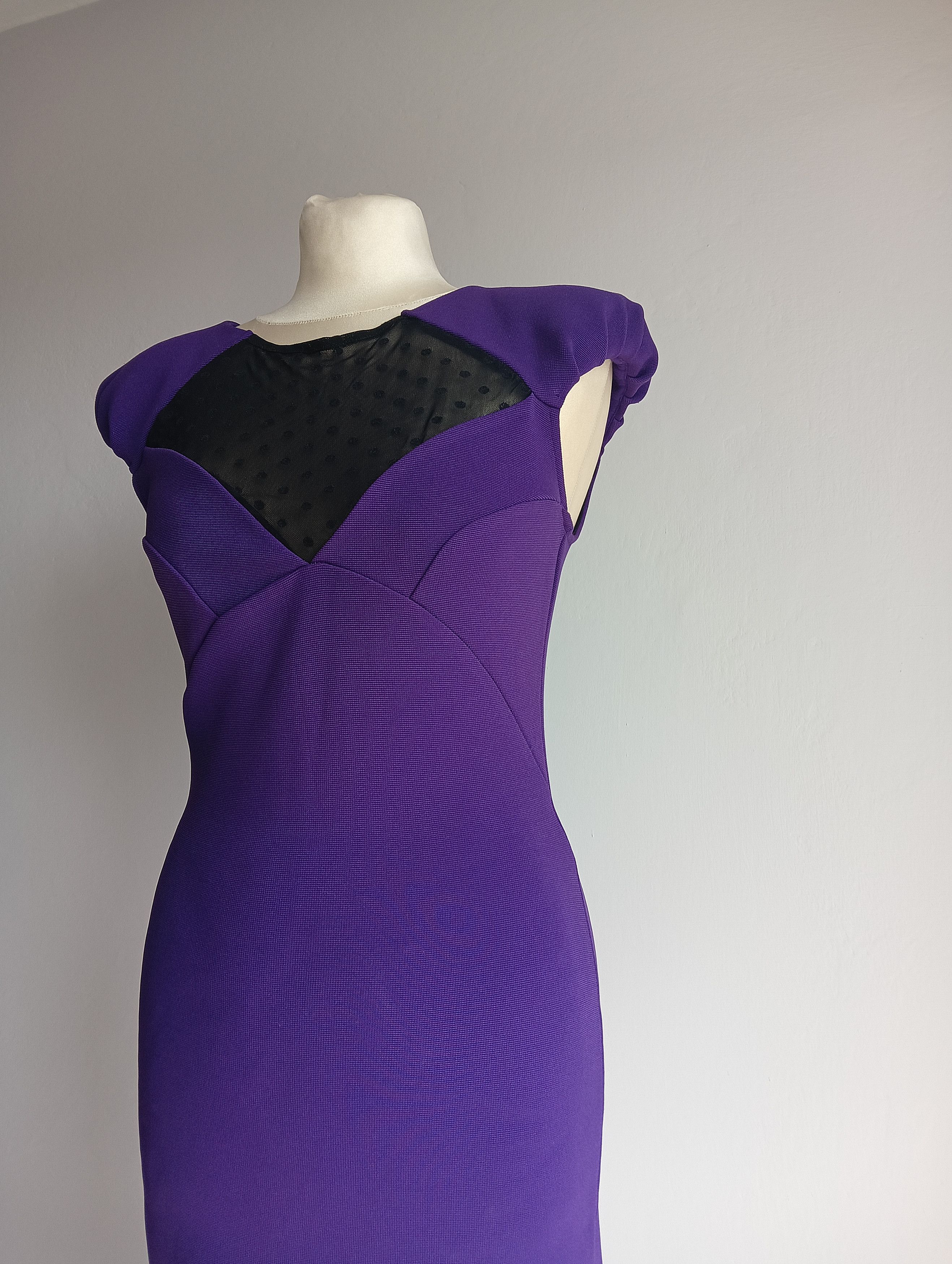 Kim Kardashian Kardashian Kollection Mesh Panel Dress – Size 8 (M) Size M / US 6-8 / IT 42-44 - 1 Thumbnail