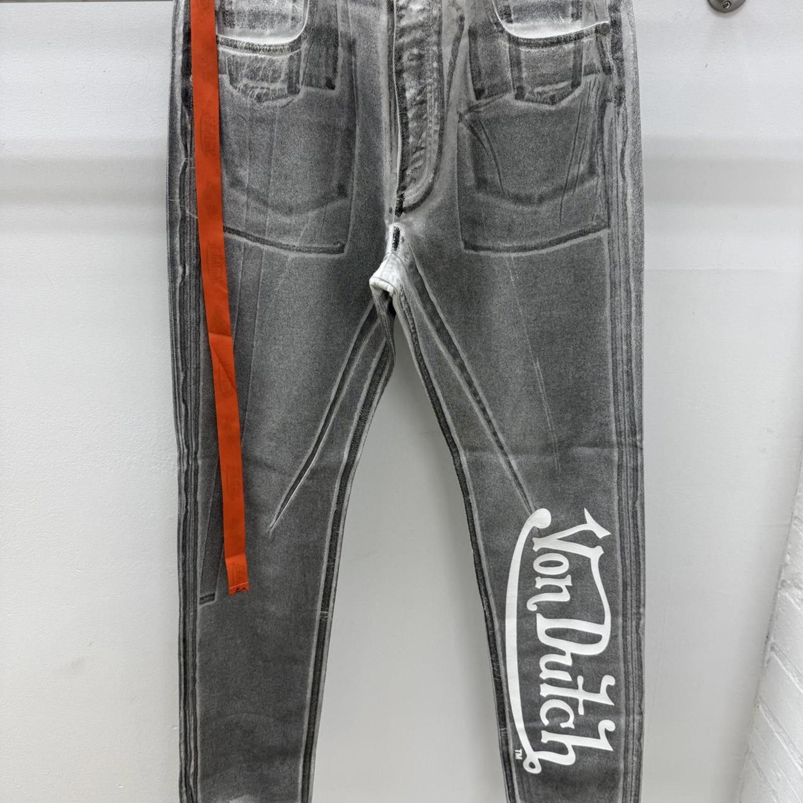 Von Dutch Von Dutch Paris Acid White Logo Men’s Jeans Size 32x34 Size US 32 / EU 48 - 1 Thumbnail