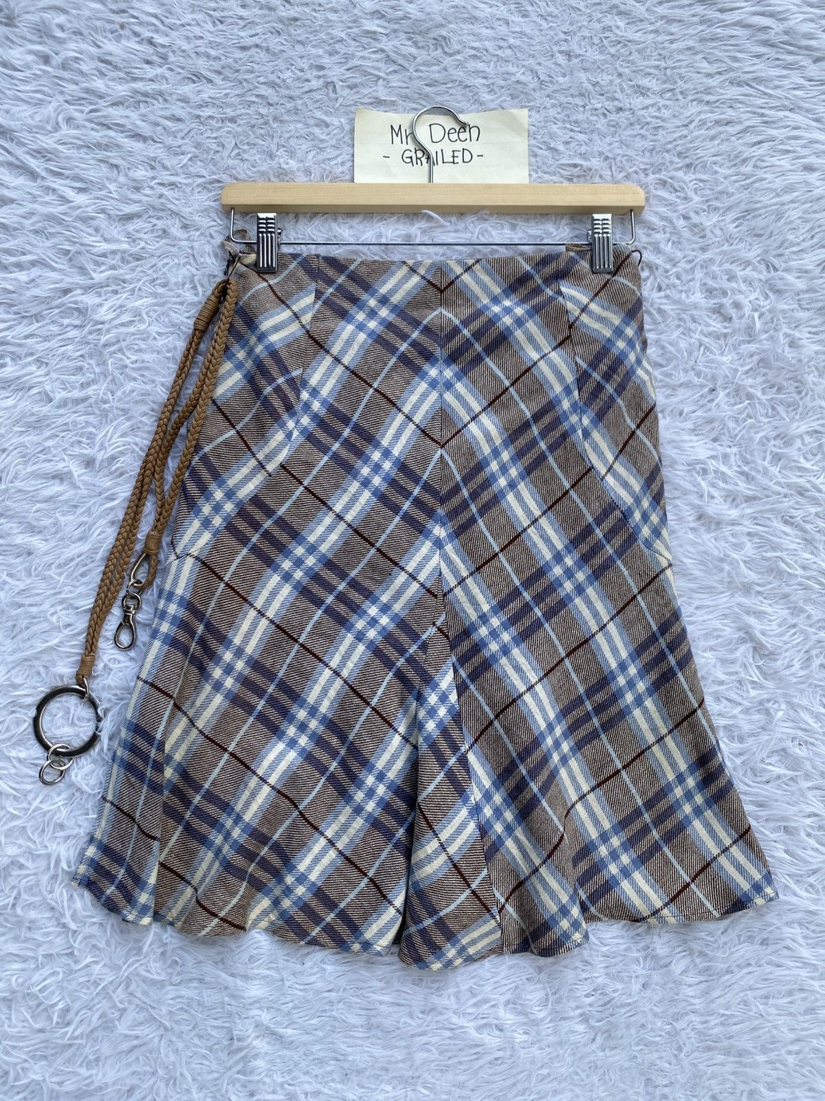 Burberry Rare Vintage Burberry Checkered Midi Skirt Size 26" / US 2 / IT 38 - 21 Thumbnail