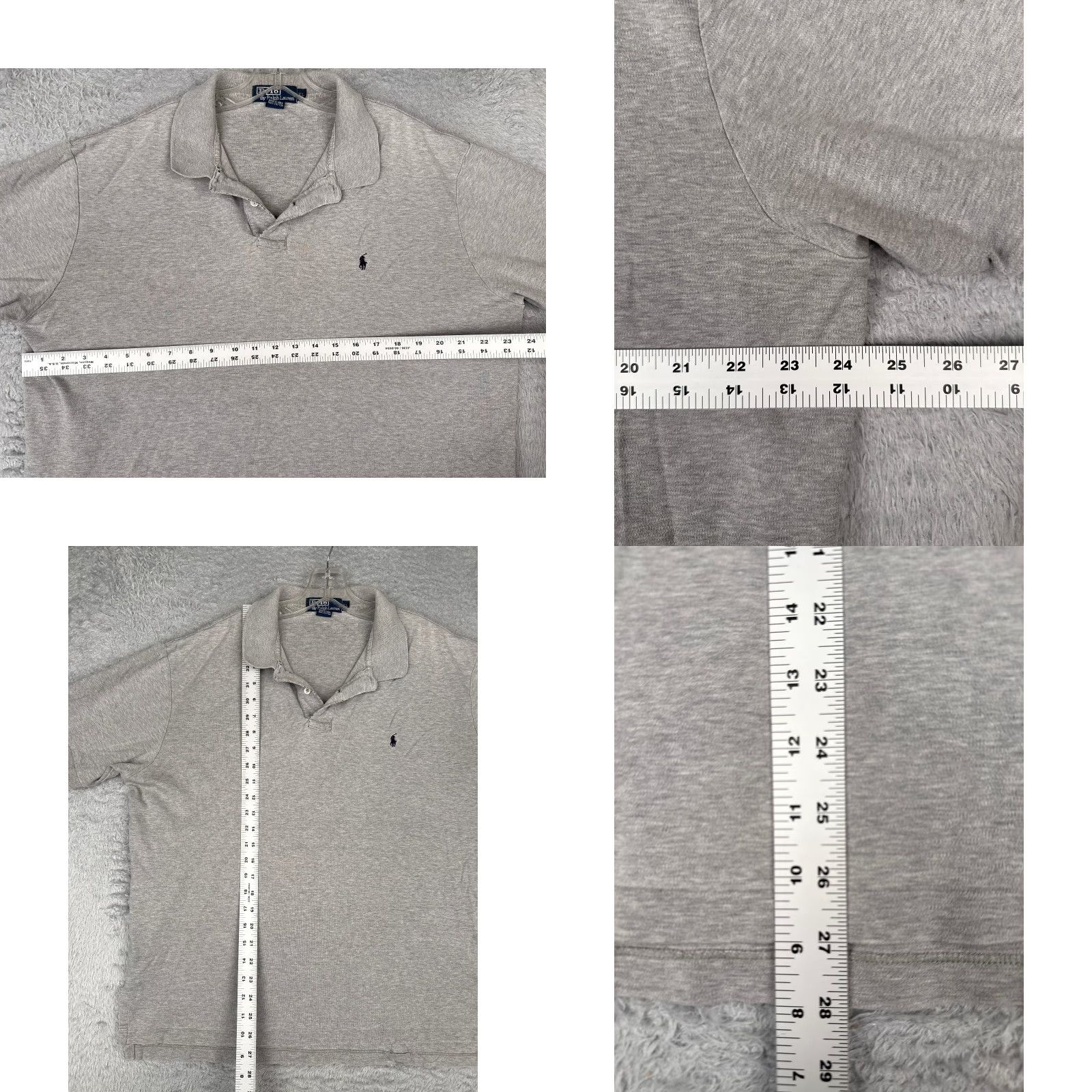 Ralph Lauren VINTAGE Ralph Lauren Polo Shirt Men XL Gray 100% Cotton Polo Shirt Men XL Gray 100% Cotton Polo Size US XL / EU 56 / 4 - 8 Thumbnail