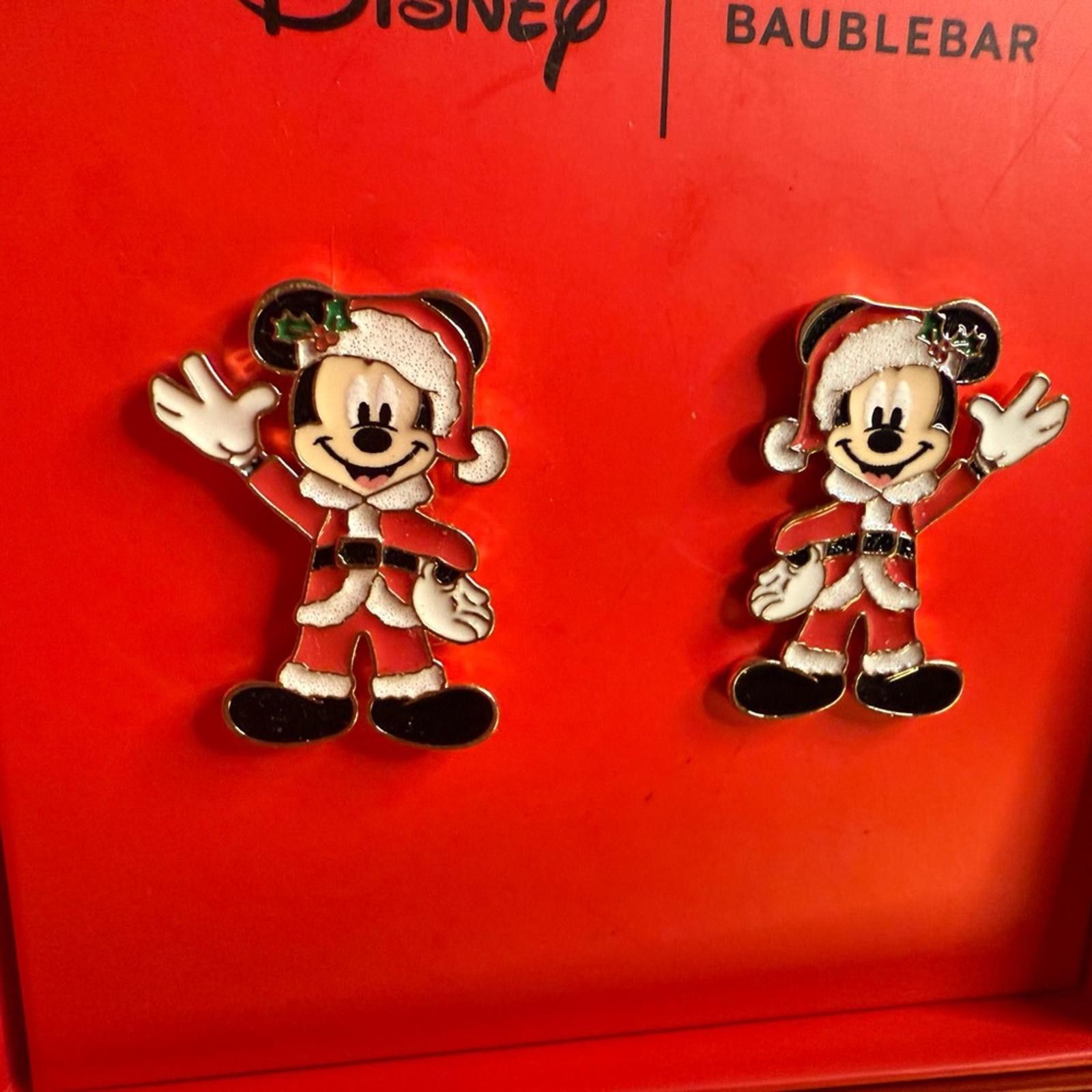 Designer Disney BaubleBar Mickey Mouse Santa Earrings Size ONE SIZE - 1 Thumbnail
