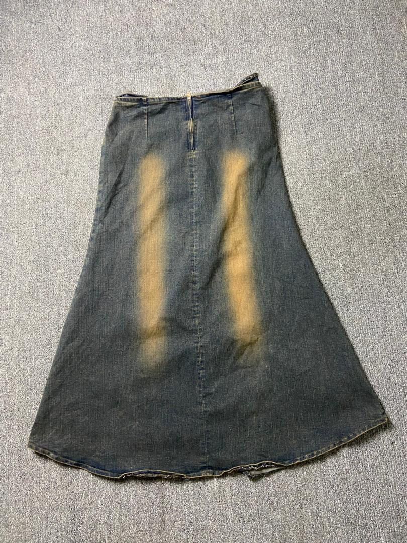 Japanese Brand Blue Jam Brand Asymmetrical Layered Denim Skirt (195) Size 28" / US 6 / IT 42 - 2 Thumbnail